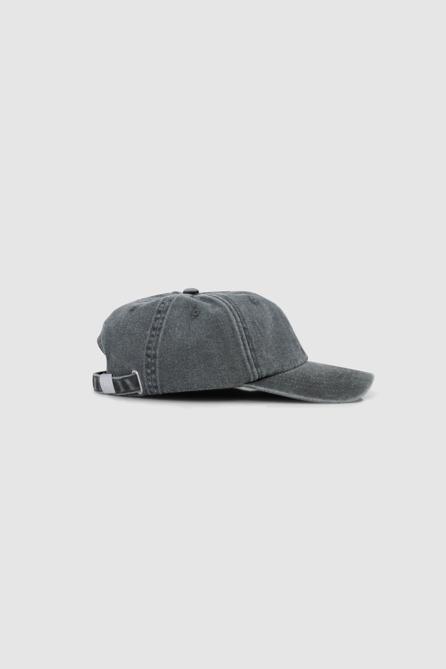 GREY BLUE DENIM CAP WITH EMBROIDERED LOGO 1