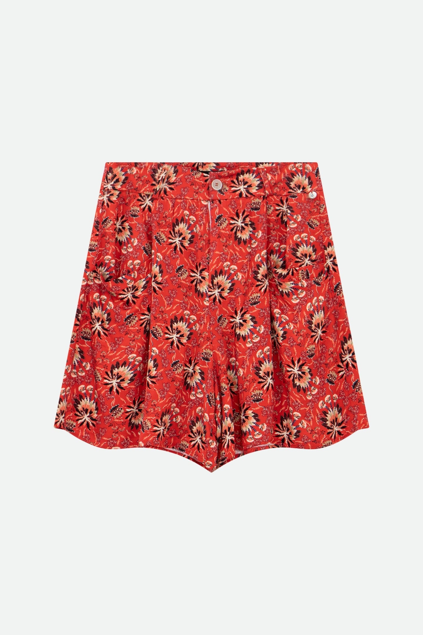 PILAR - ORANGE SUMMER FLORAL PRINT SHORTS 5