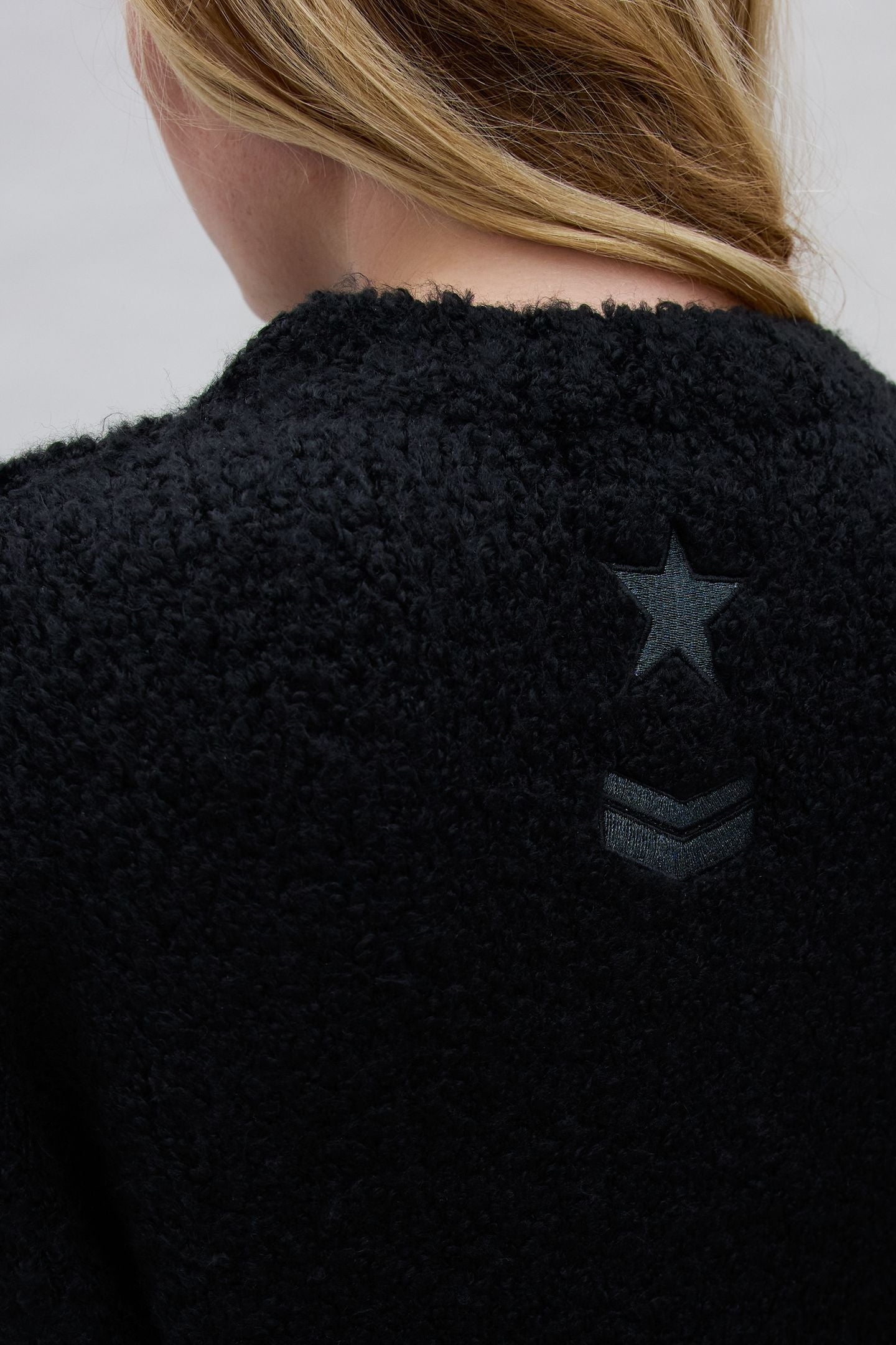 IKKS X DUVILLARD BLACK PATTERNED KNIT SWEATER 7