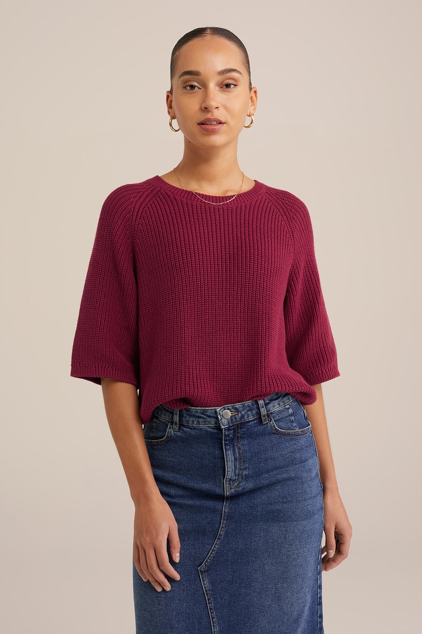 KNITTED PULLOVER VINTAGE RED 2