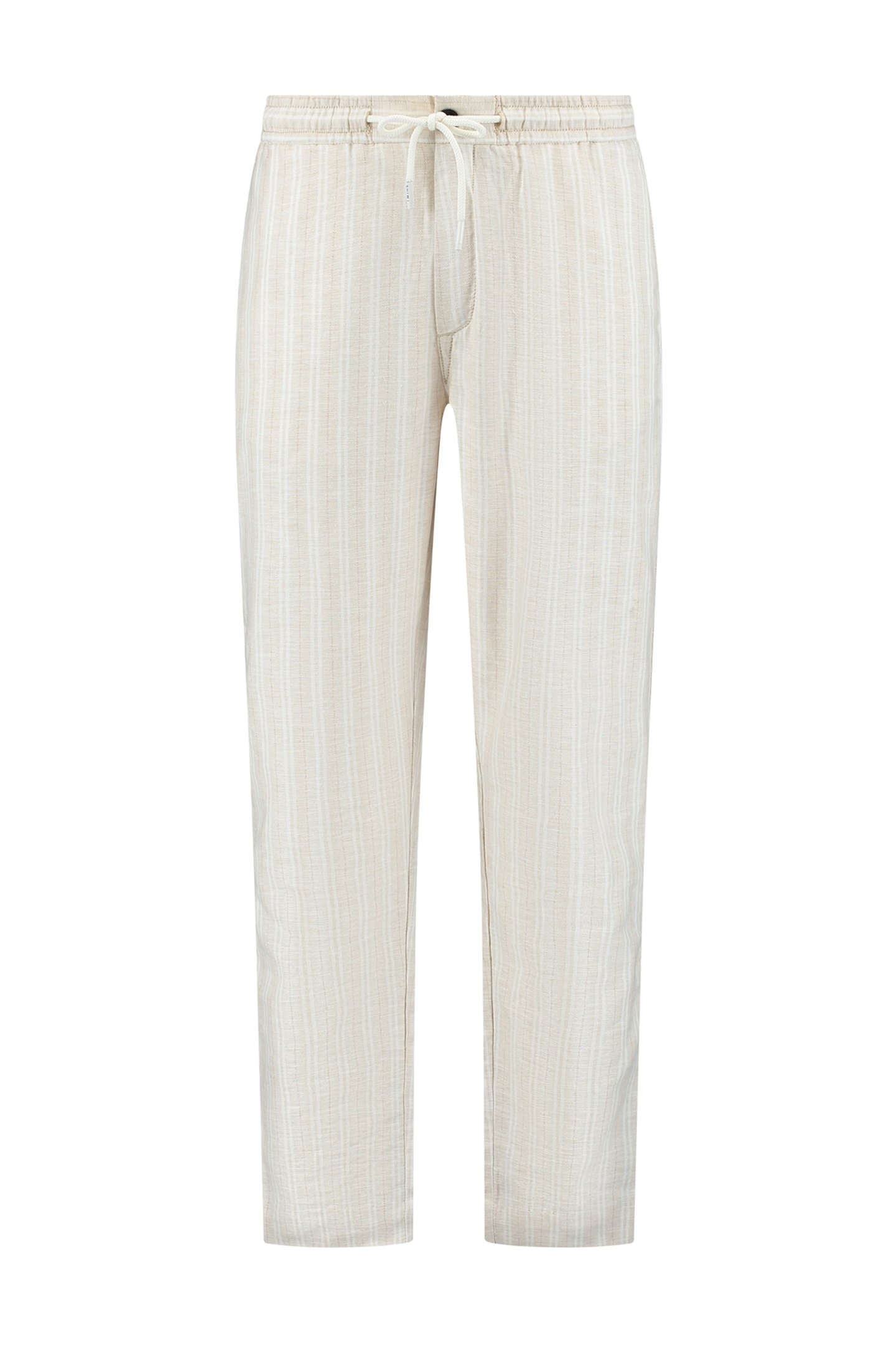 LENNY LINEN TROUSERS YARN DYE STRIPES BEIGE SAND STRIPES 5