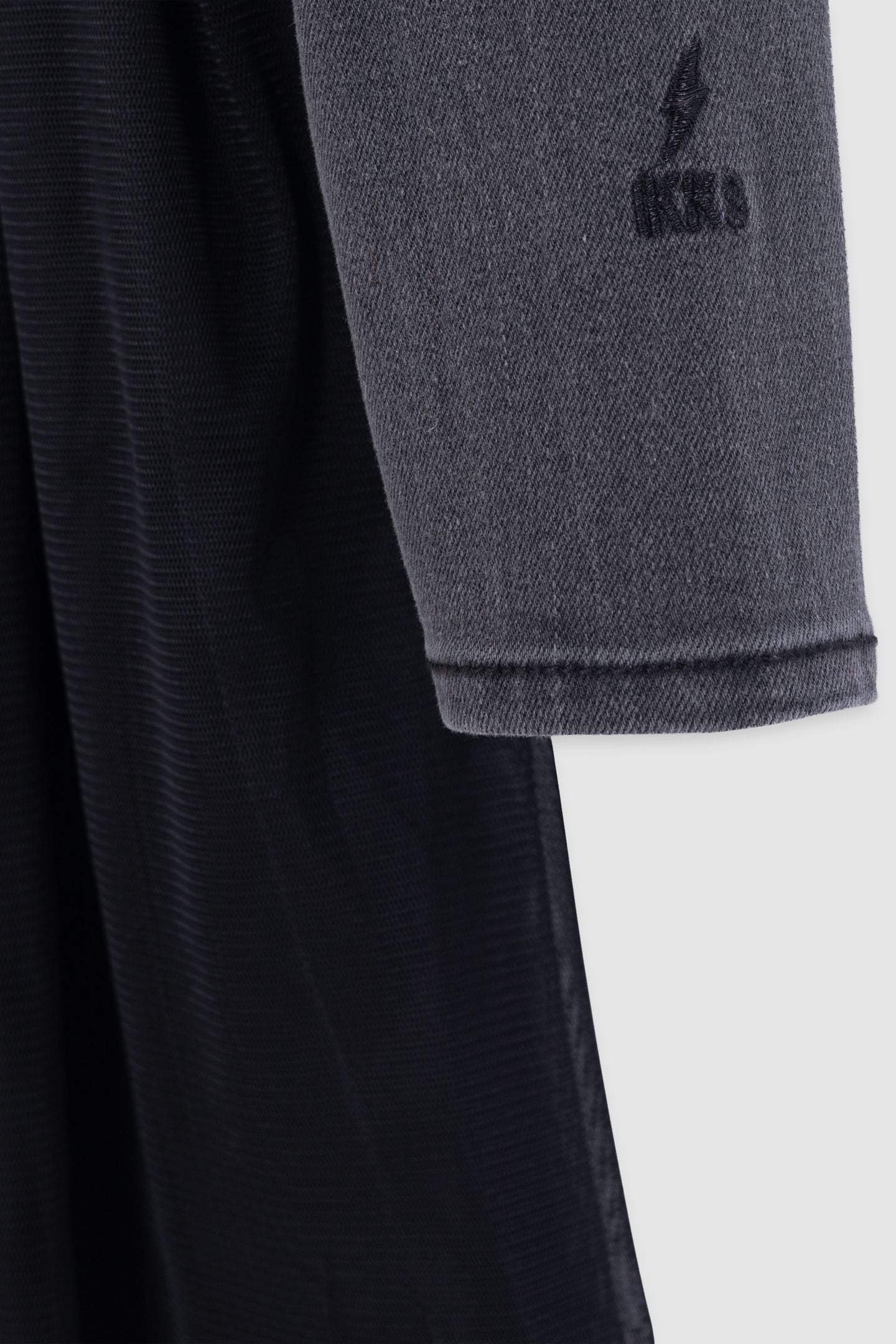 GIRL'S GRAY TWO-MATERIAL TULLE UNDERSKIRT DRESS 5