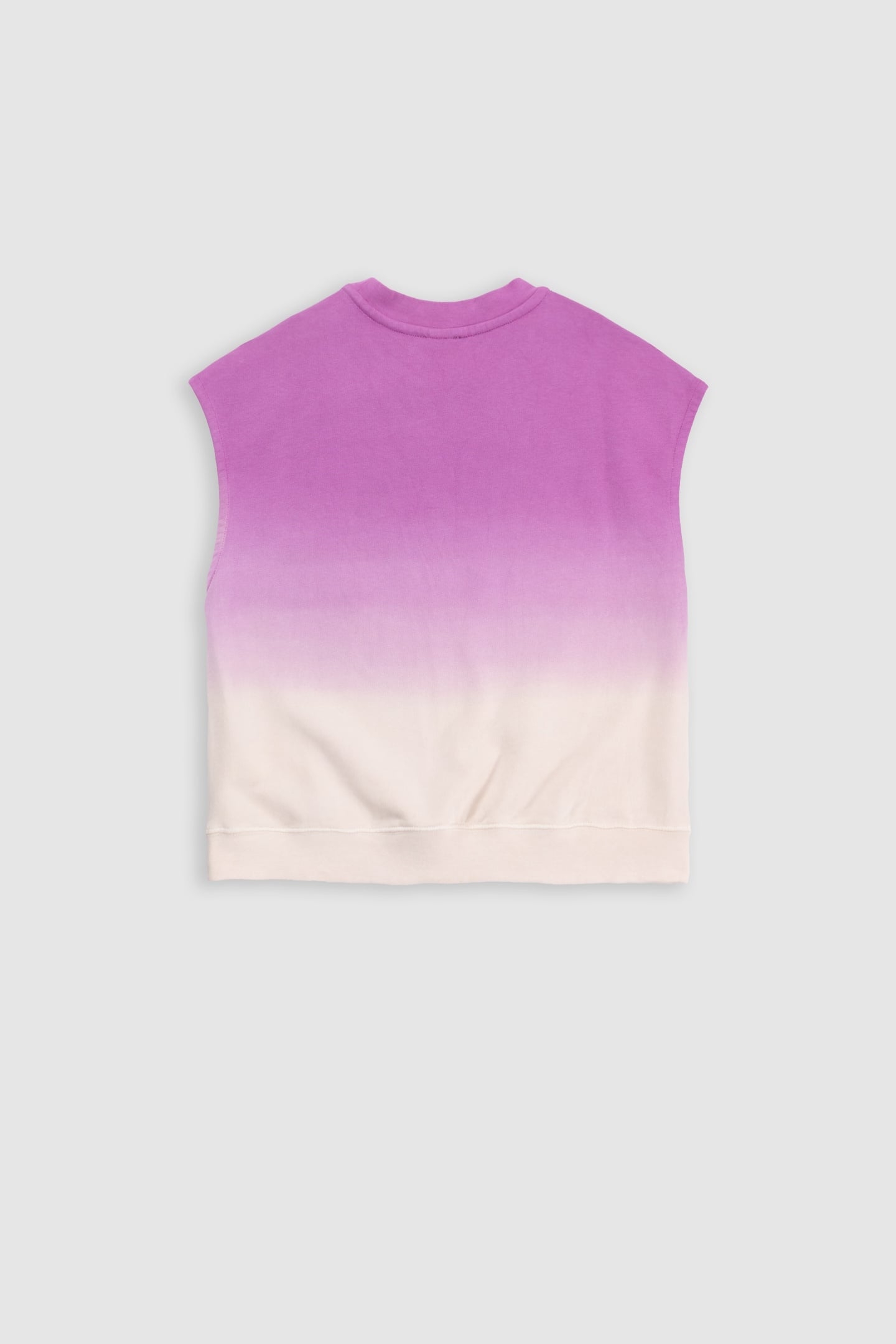PURPLE SLEEVELESS DEEP DYE SWEATSHIRT WITH MESSAGE 3
