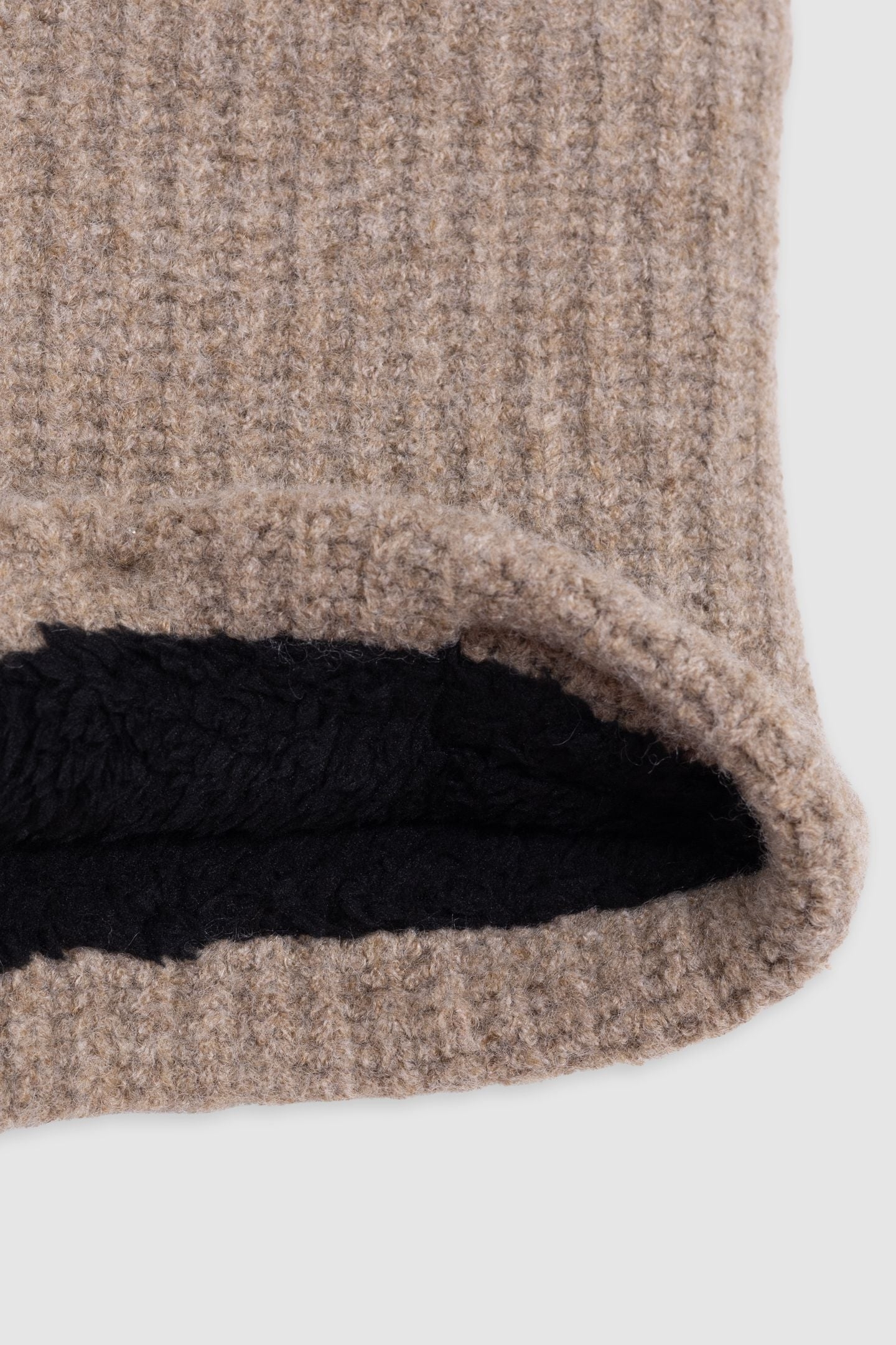 BOY'S CAMEL THICK-RIBBED KNITTED SNOOD 5