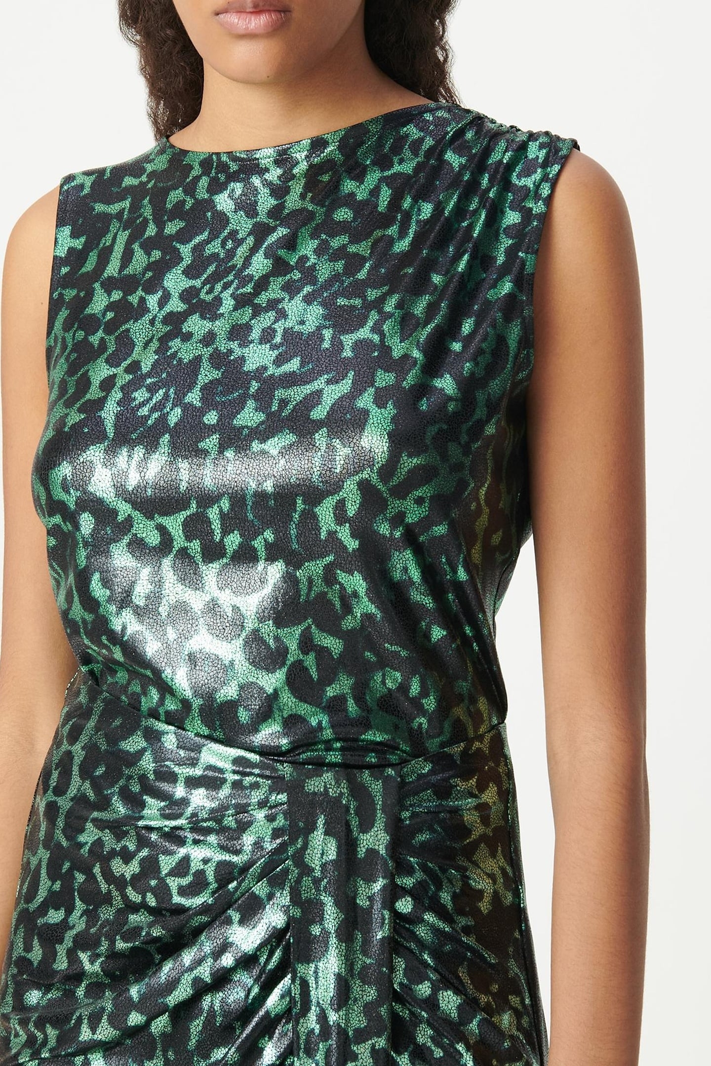 METALLIC CAMOUFLAGE PRINT GREEN TOP 6