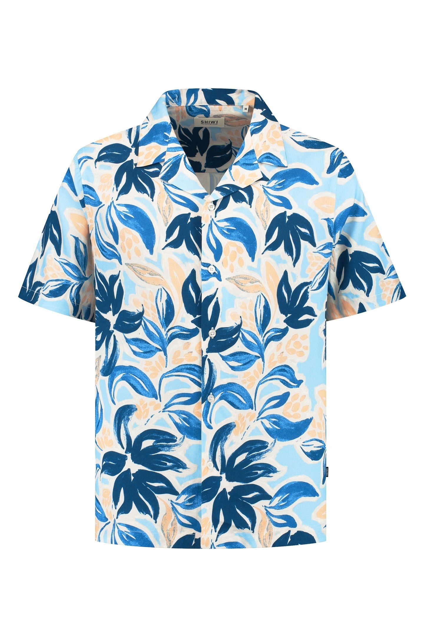 VIC SHORT SLEEVE SHIRT FLORAL LEAFS BLUE SKY FLORAL LEAFS 5