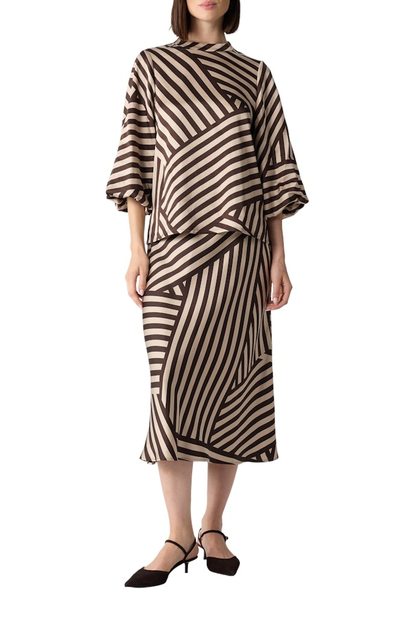 COMMA BLOUSES BROWN-DARK 1