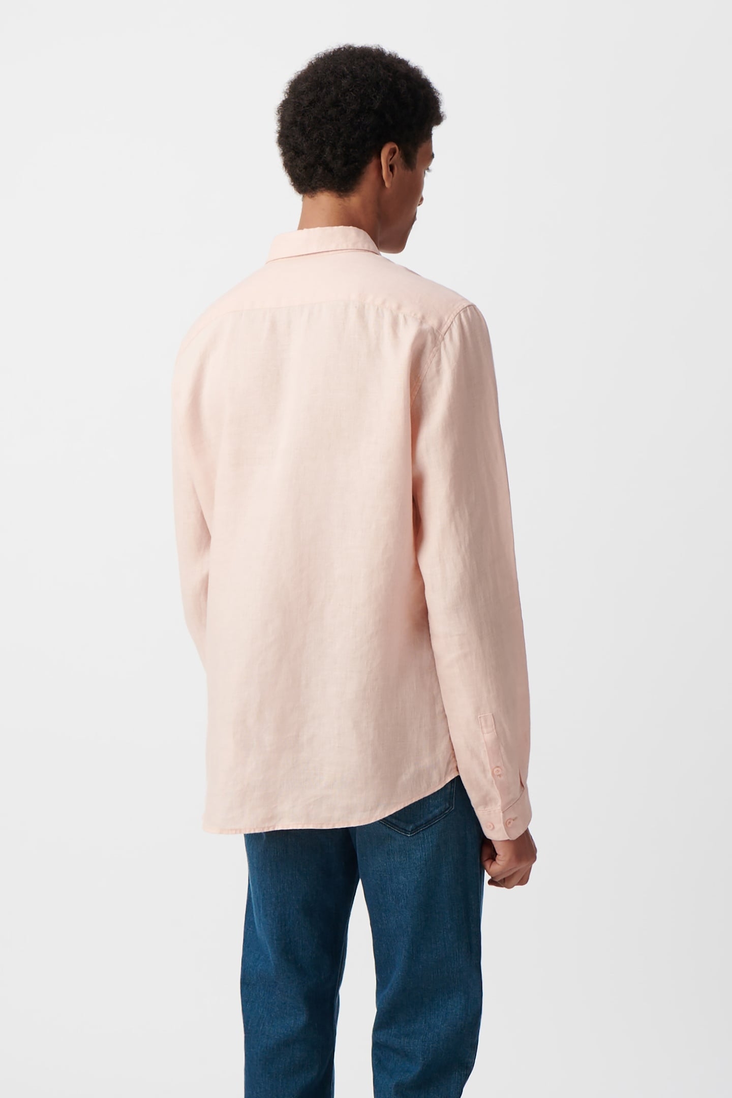 PINK LINEN SLIM SHIRT 3