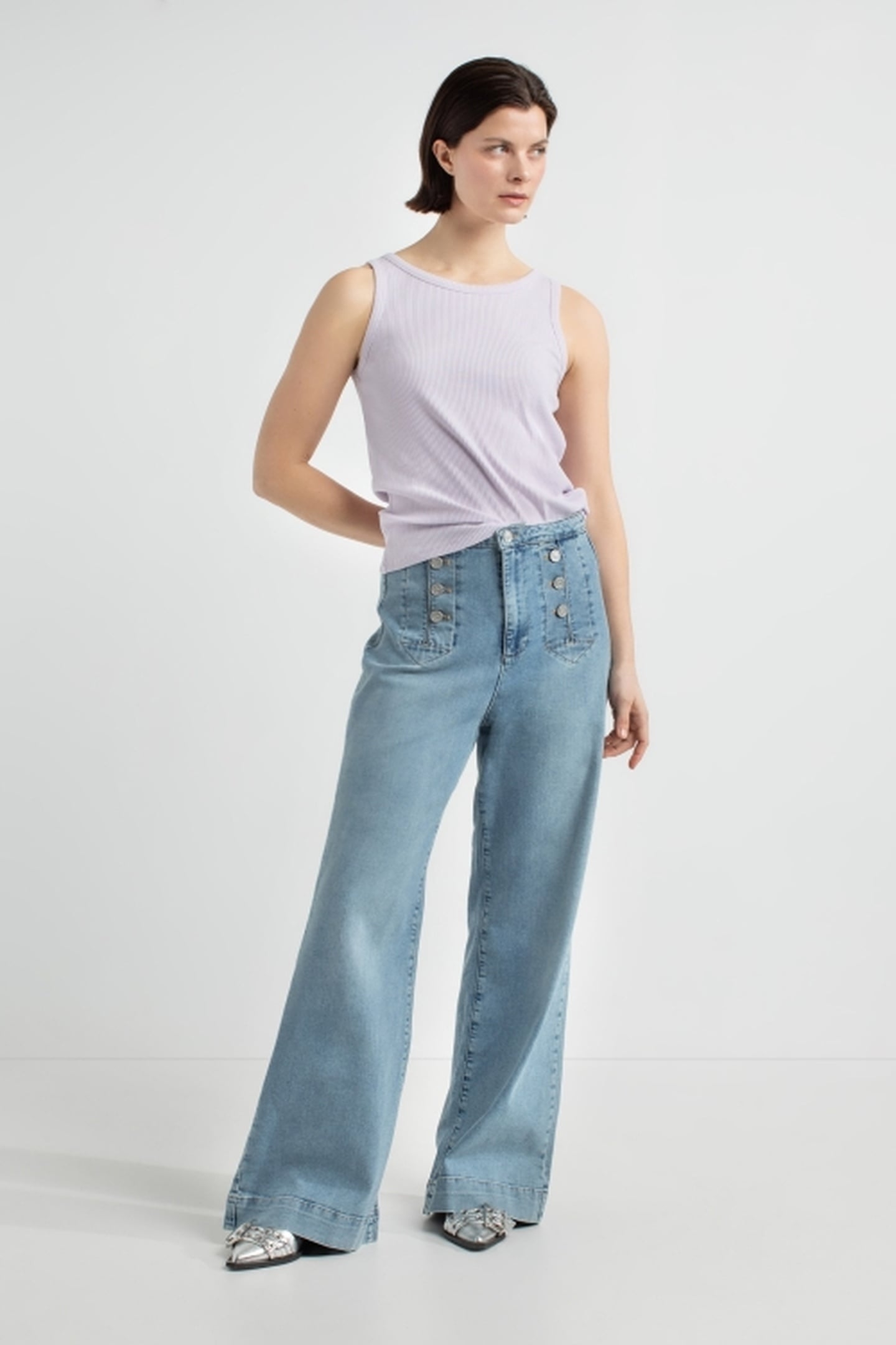 DOUTZEN TANK TOP LIGHT LILAC 3