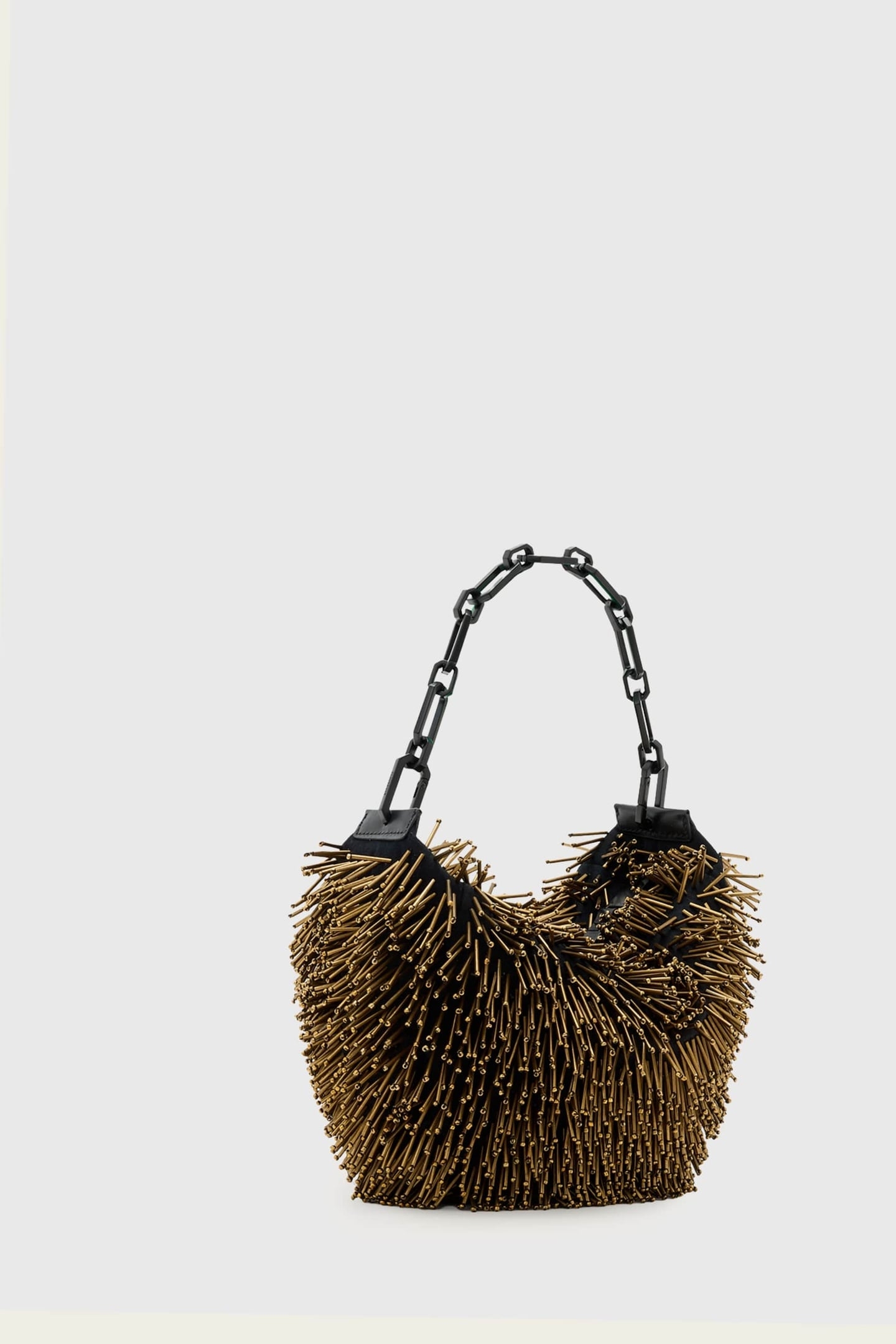 MADEA CHAIN BEAD BAG WARM BRASS/BLACK 3