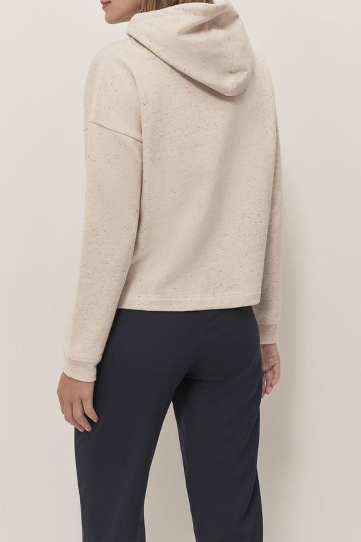 MAGIE - IVORY FLEECE SWEATSHIRT WITH DOUPIONS AND MONOGRAM S 5