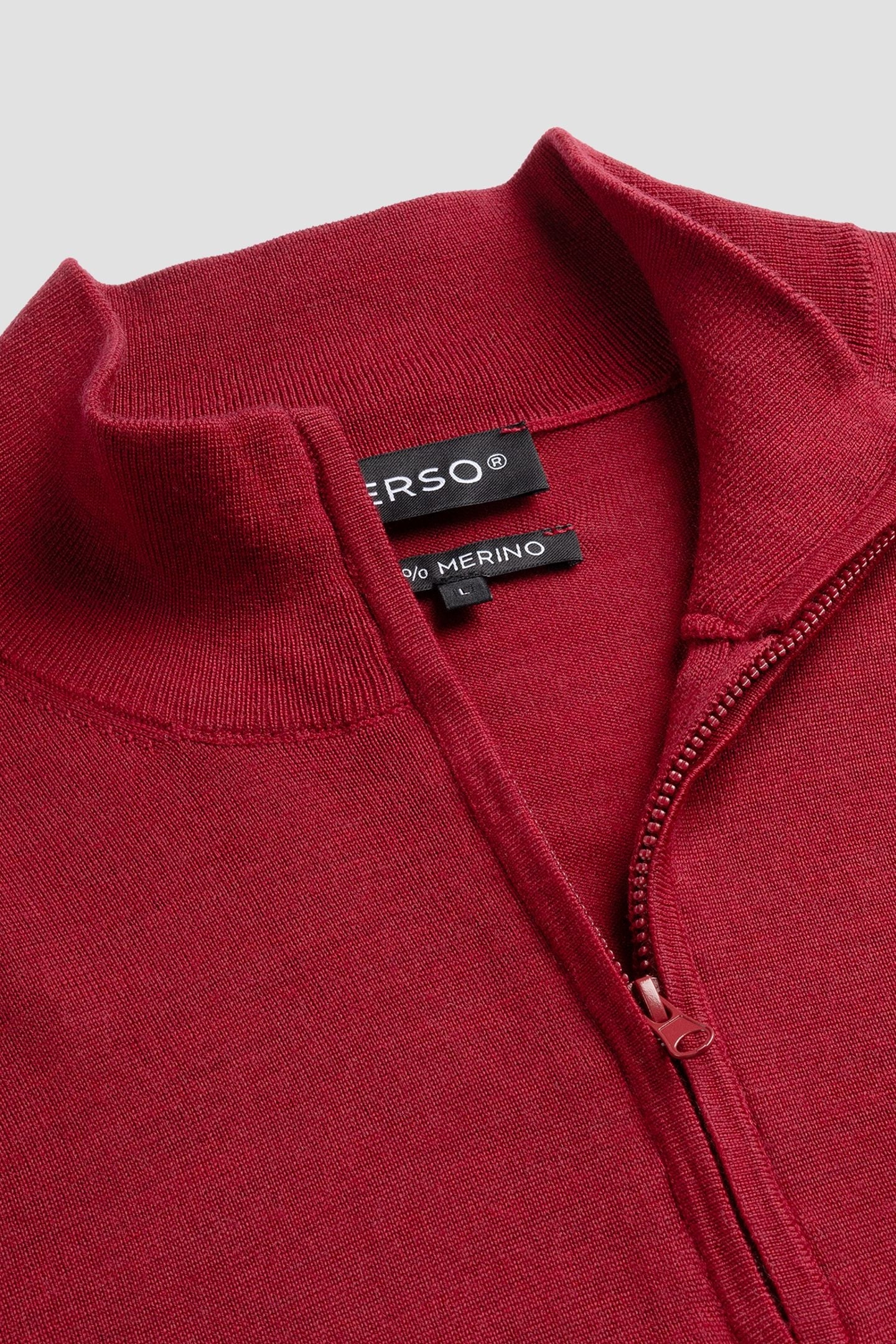 ZIP UP 100% MERINO EMBER RED 4