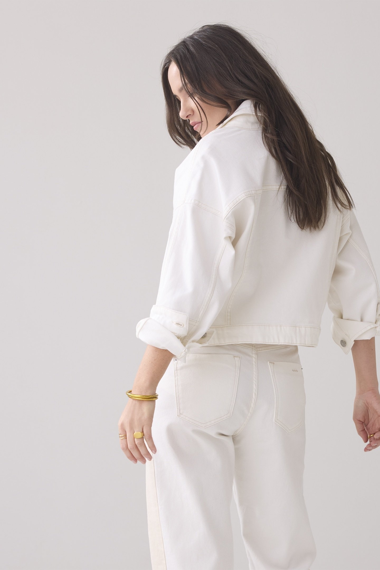 DENIM JACKET COMFI COTTON TWILL WHITE DENIM 2