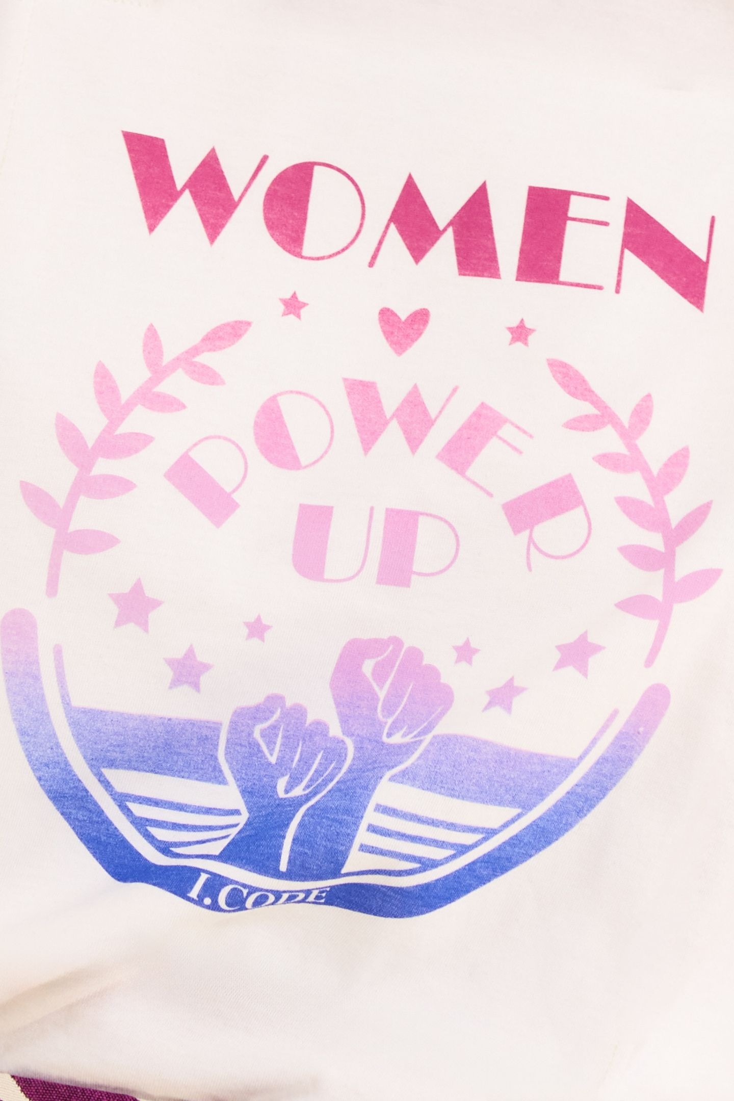 WHITE T-SHIRT WITH MESSAGE AND FISTS OFF-WHITE 8