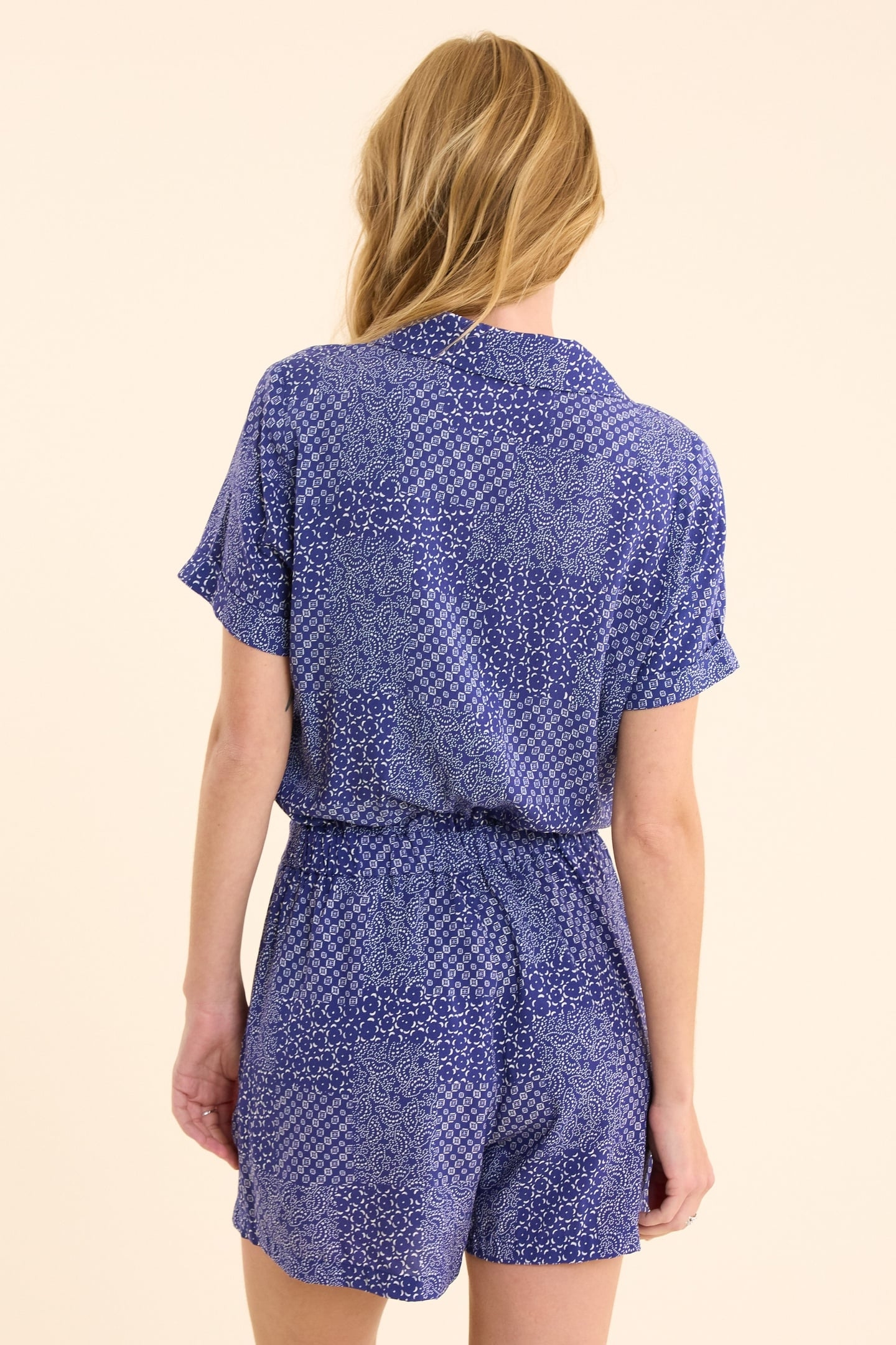 NAVY PATCHWORK GRAPHIC JUMPSUIT MARINE 4