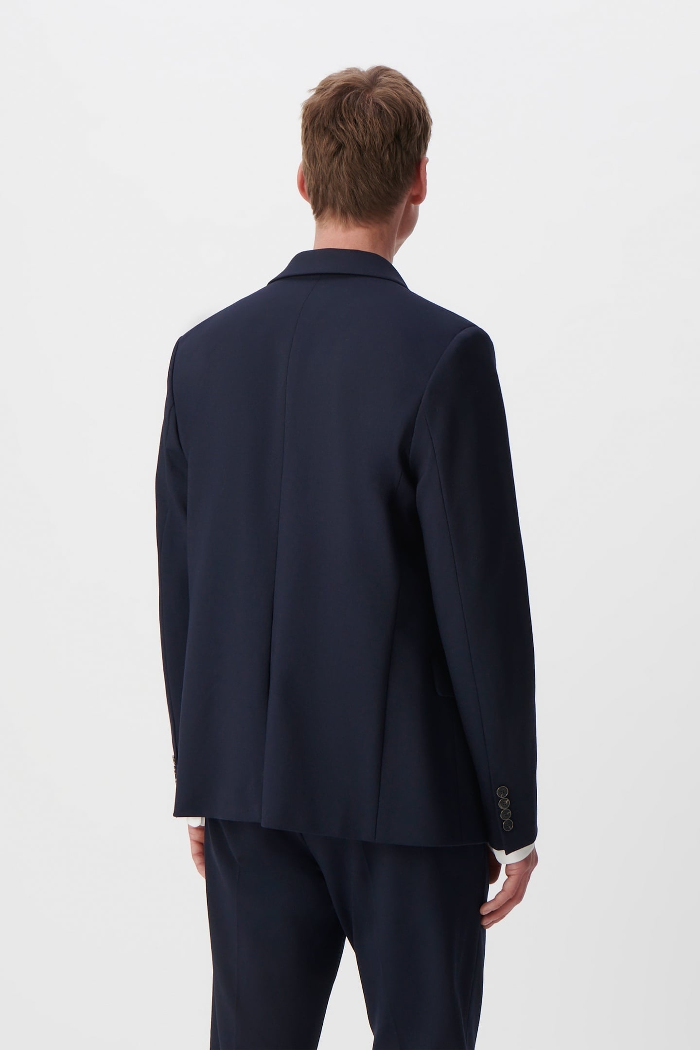 NAVY MILANO KNIT LOOSE SUIT JACKET 4