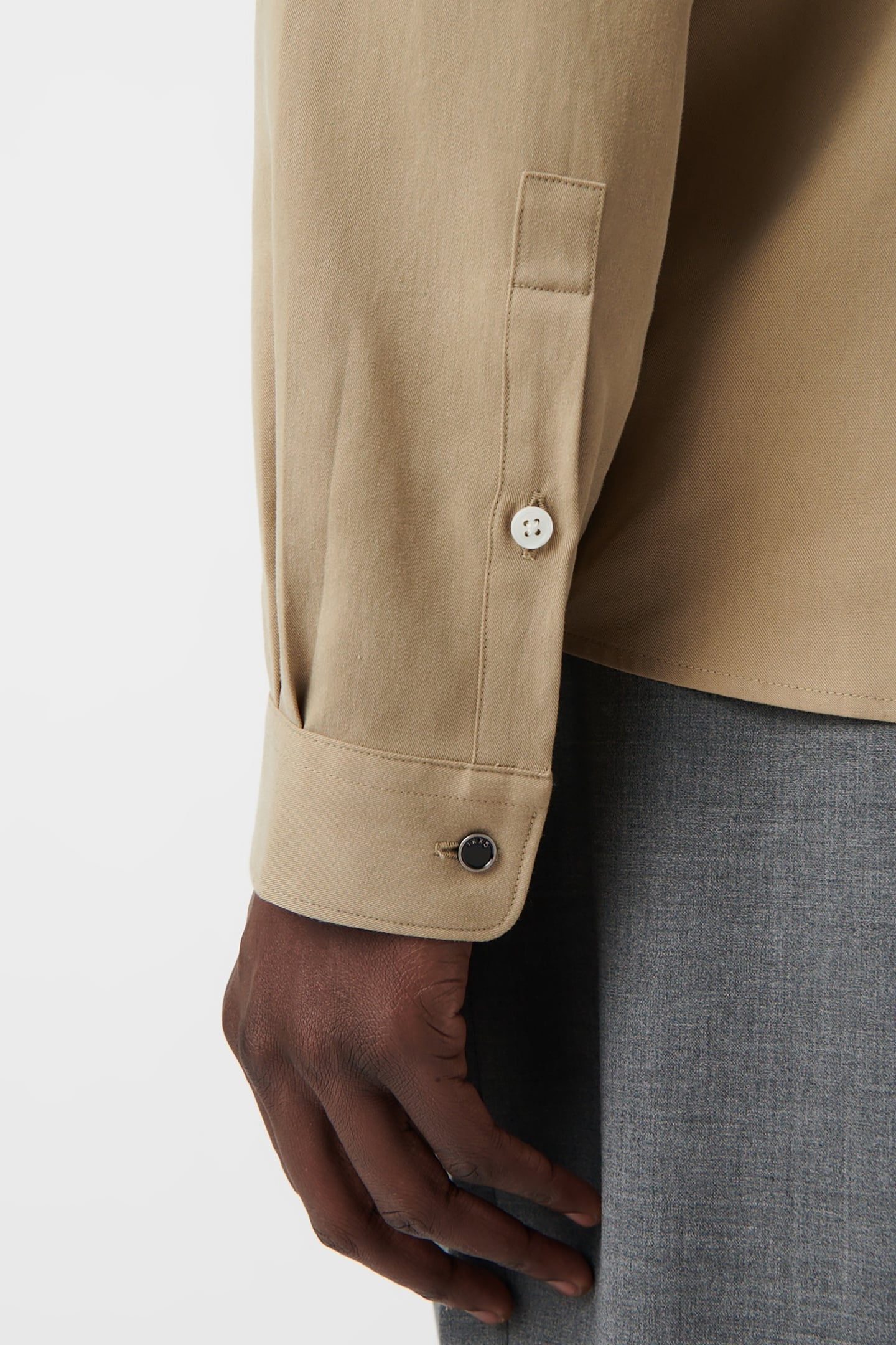 BEIGE LYOCELL® LENZING™ ECOVERO™ REGULAR SHIRT 6