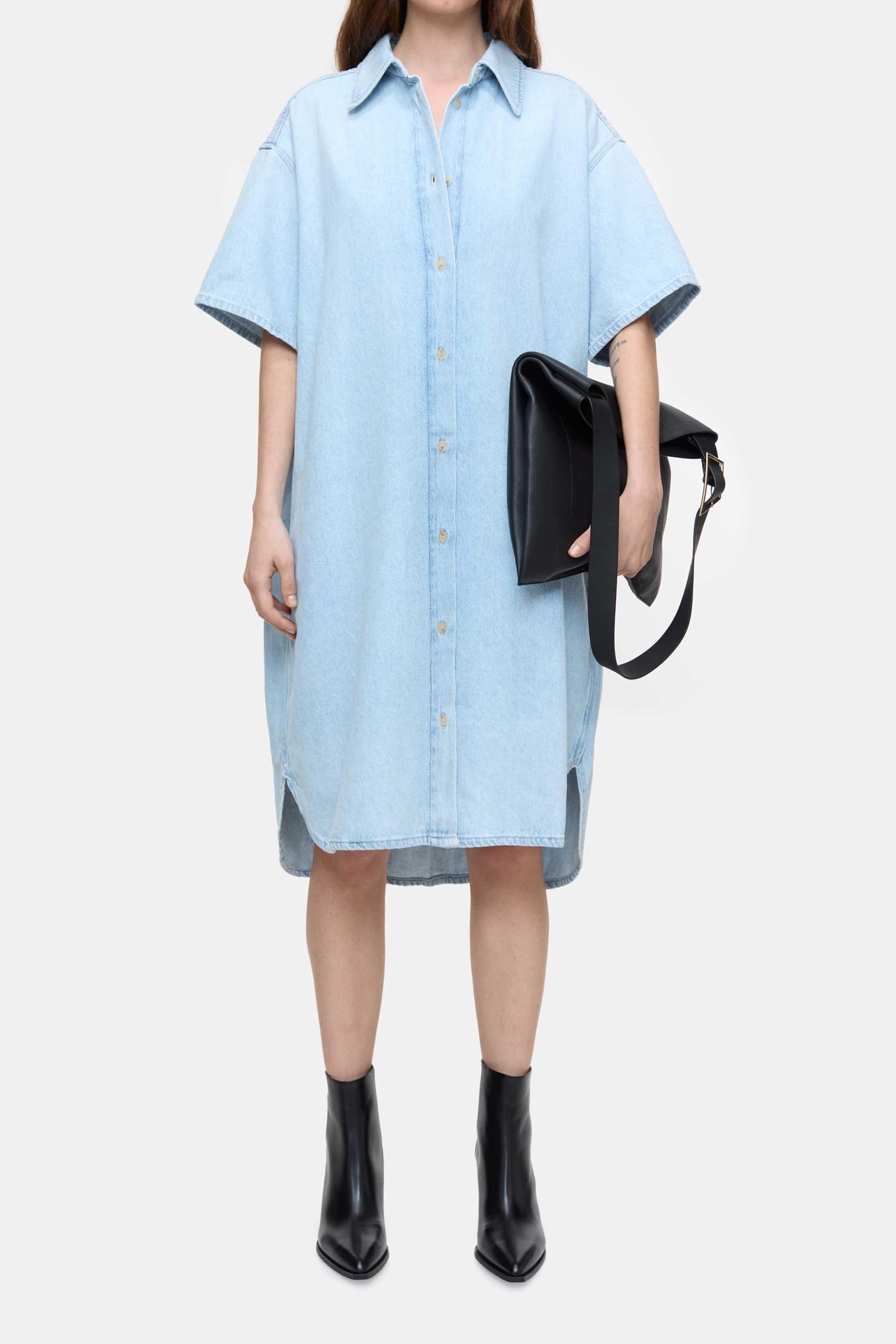 OVERSIZED SHIRT DRESS DRESSES LIGHT BLUE 1