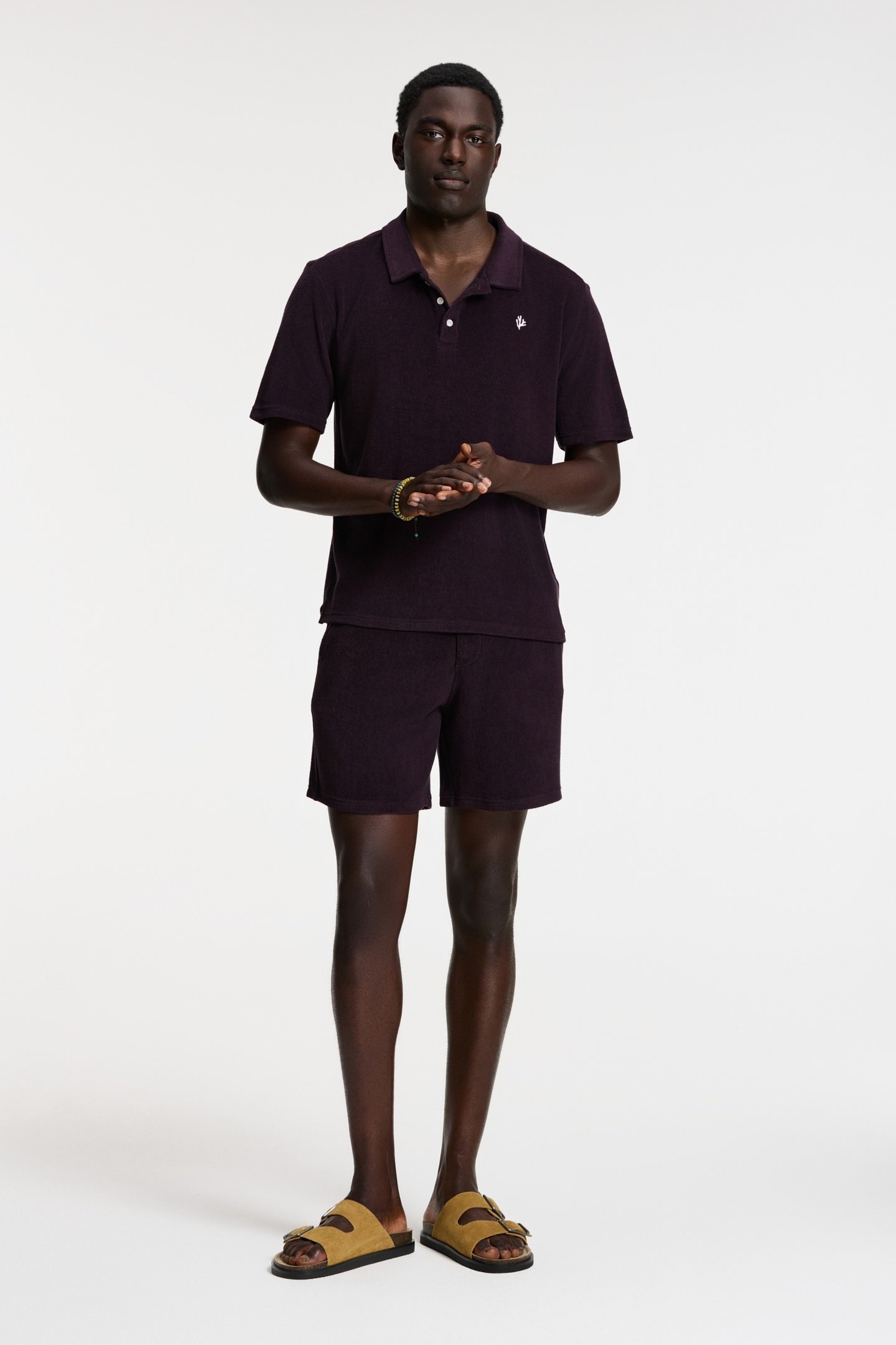 NICO TOWELING POLO SOLID PURPLE ROCK 4