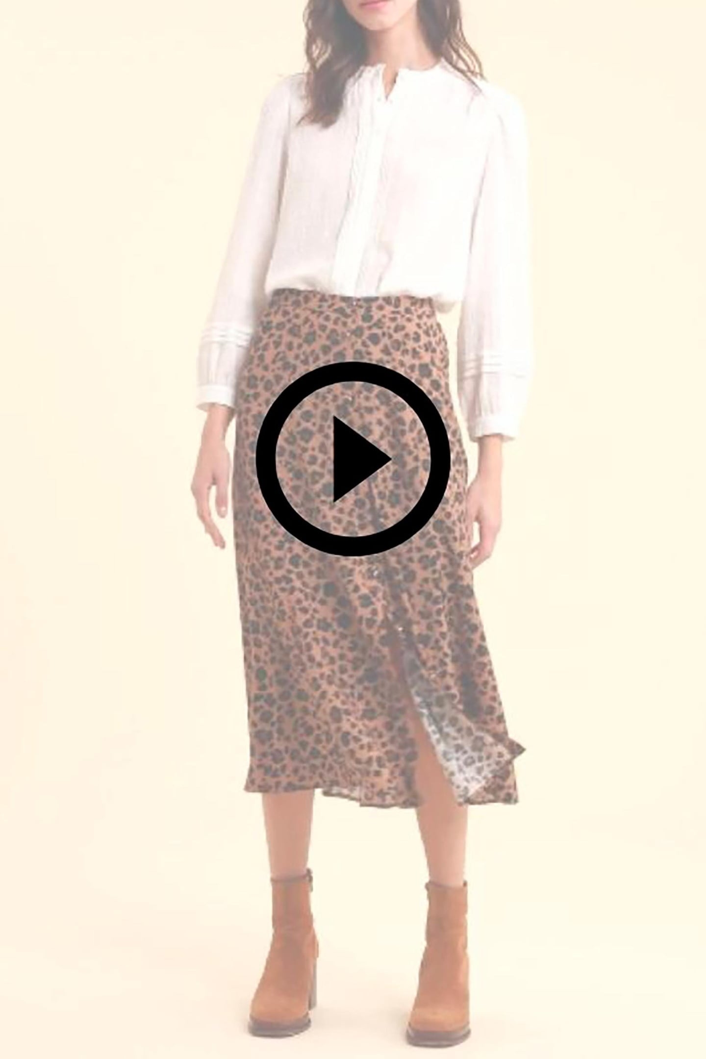 LEOPARD PRINT MIDI SKIRT CAMEL 4