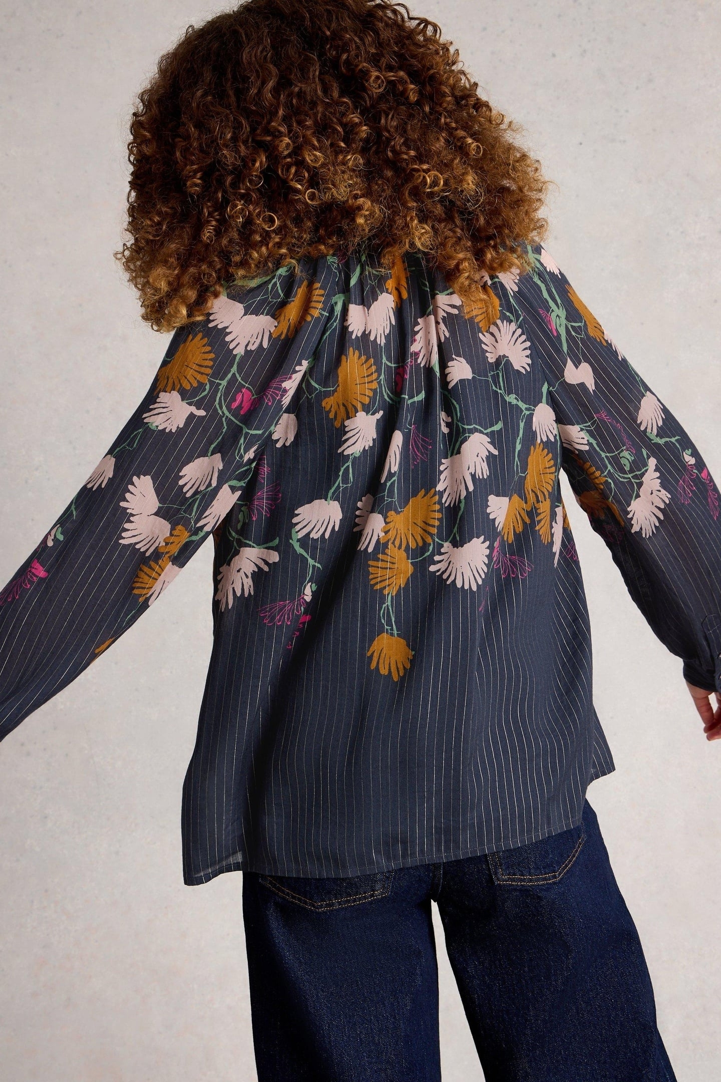 YUKI TOP NAVY MULTI 2