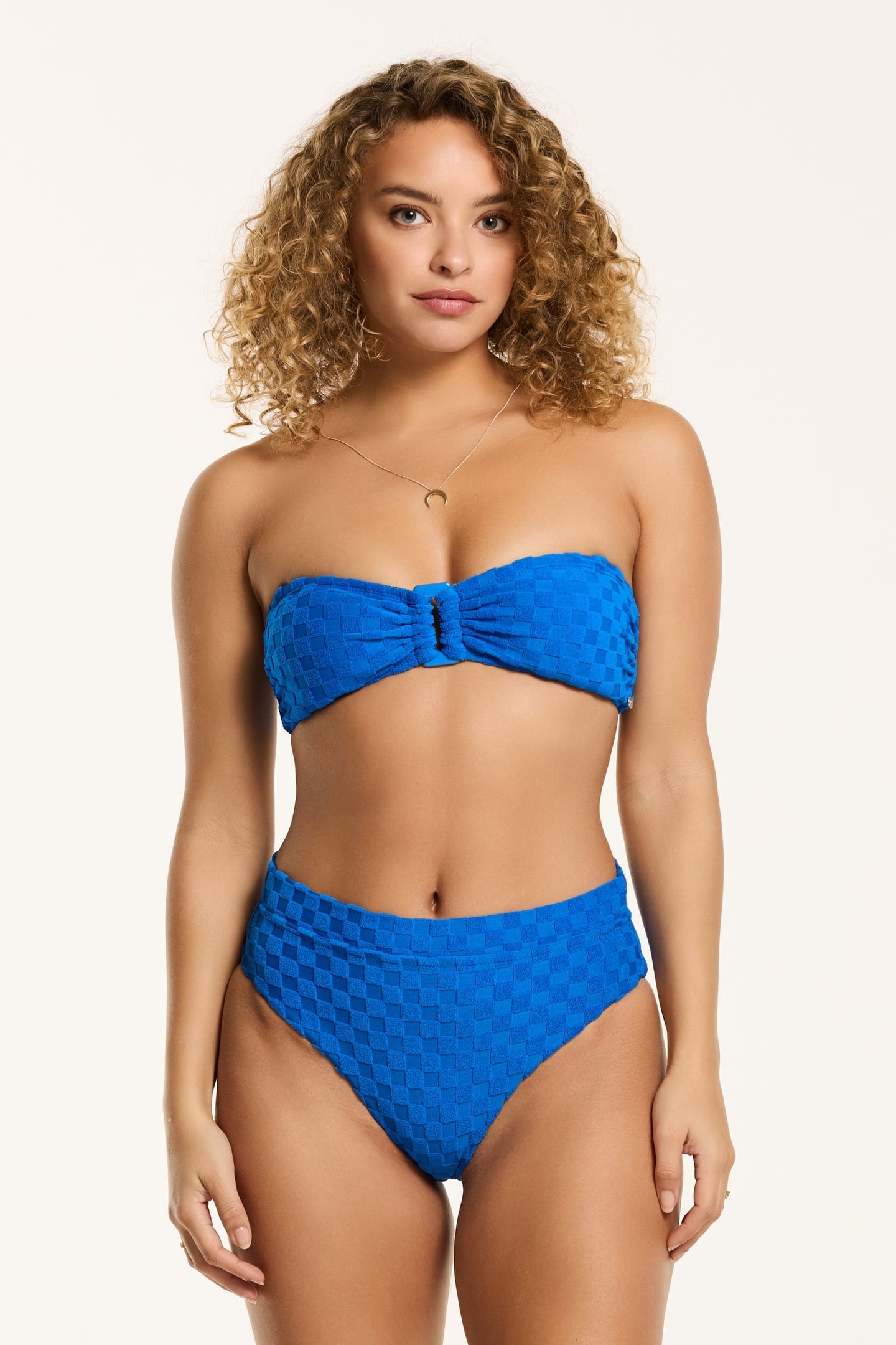 ZOE BIKINI SET CHECK STRUCTURE ELECTRIC BLUE CHECK 3