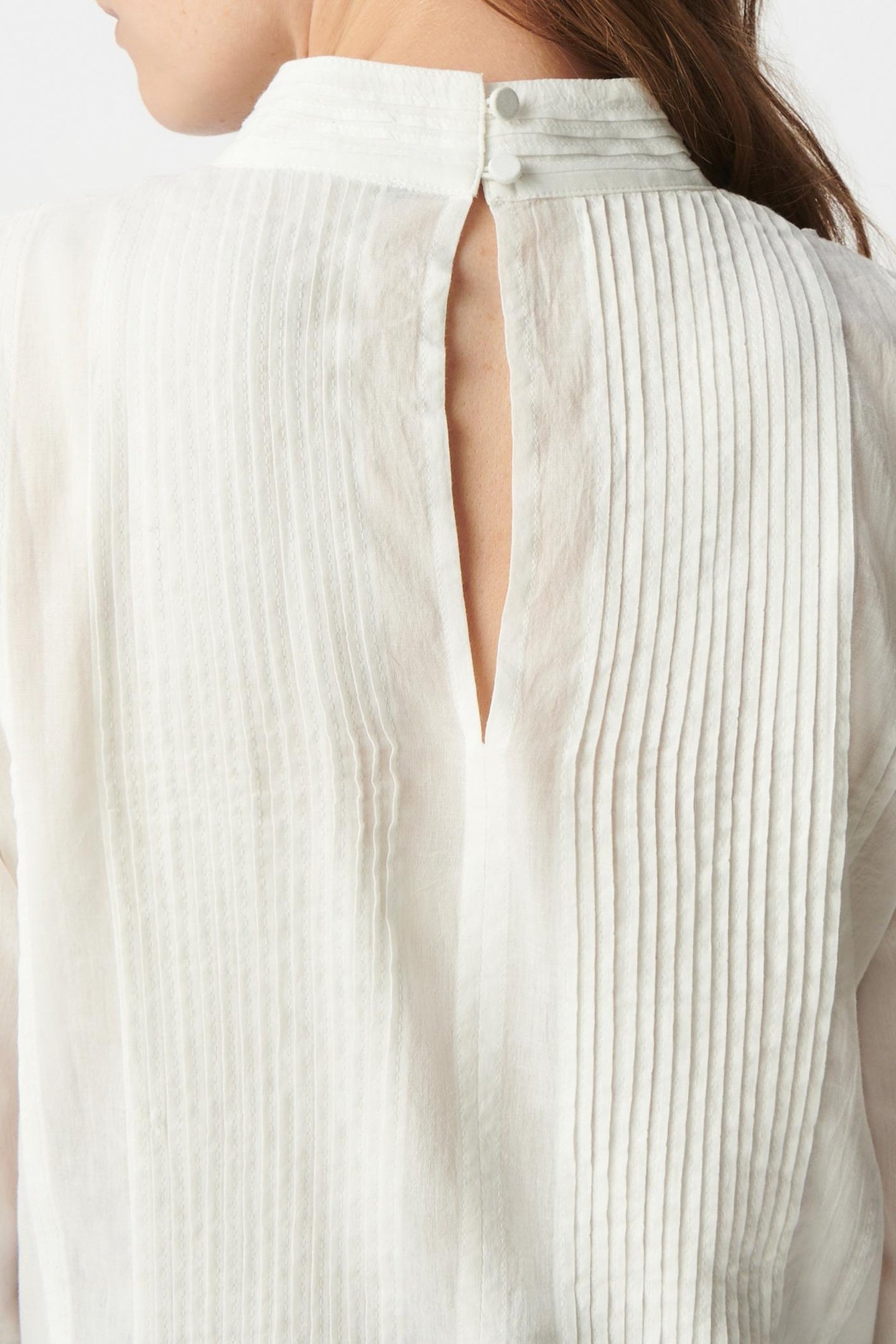 OFF-WHITE ORGANIC COTTON BLOUSE DECORATED WITH PASSEMENTERIE 7