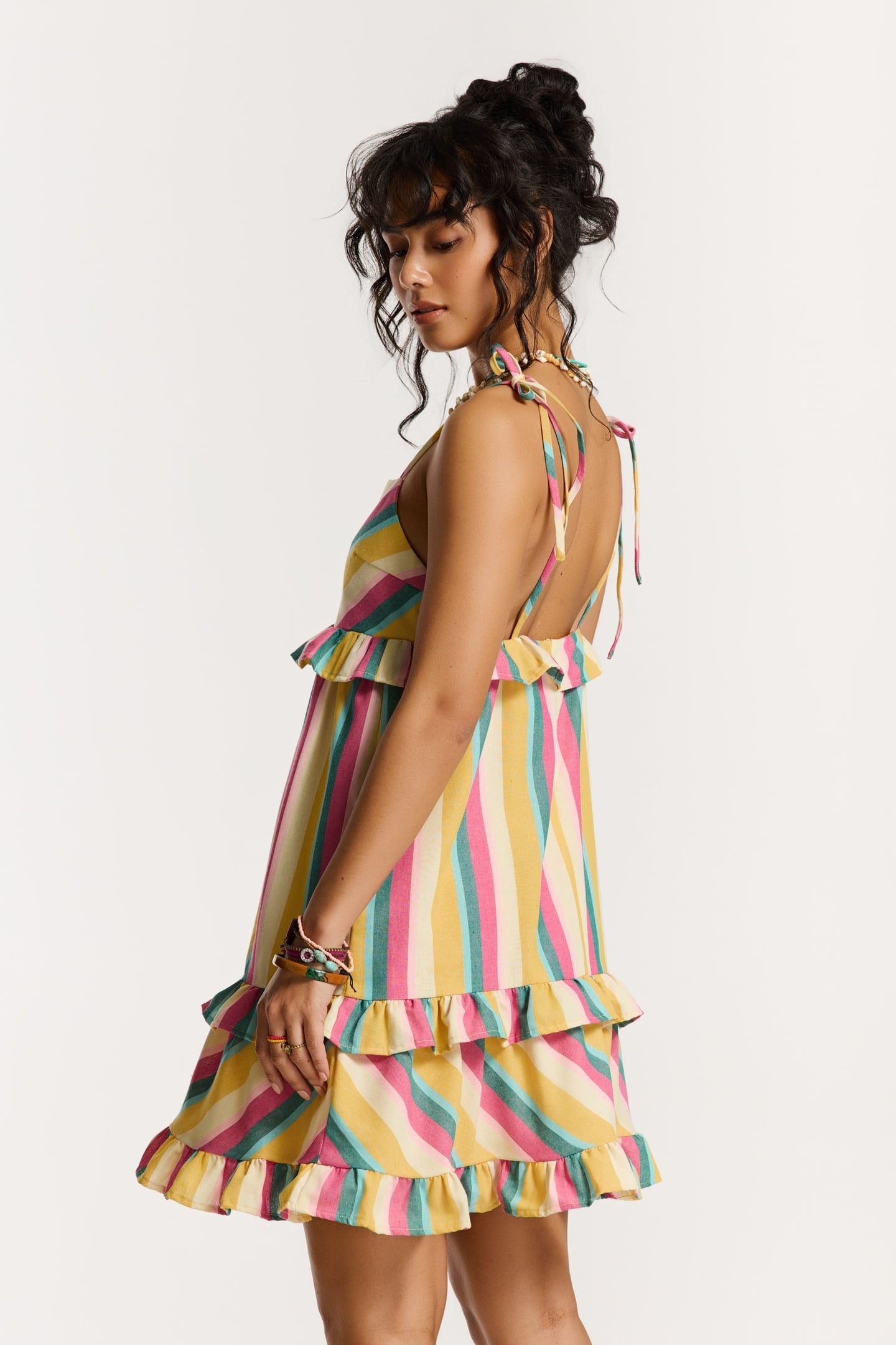 JELLA STRIPE DRESS MULTICOLOUR STRIPE 6