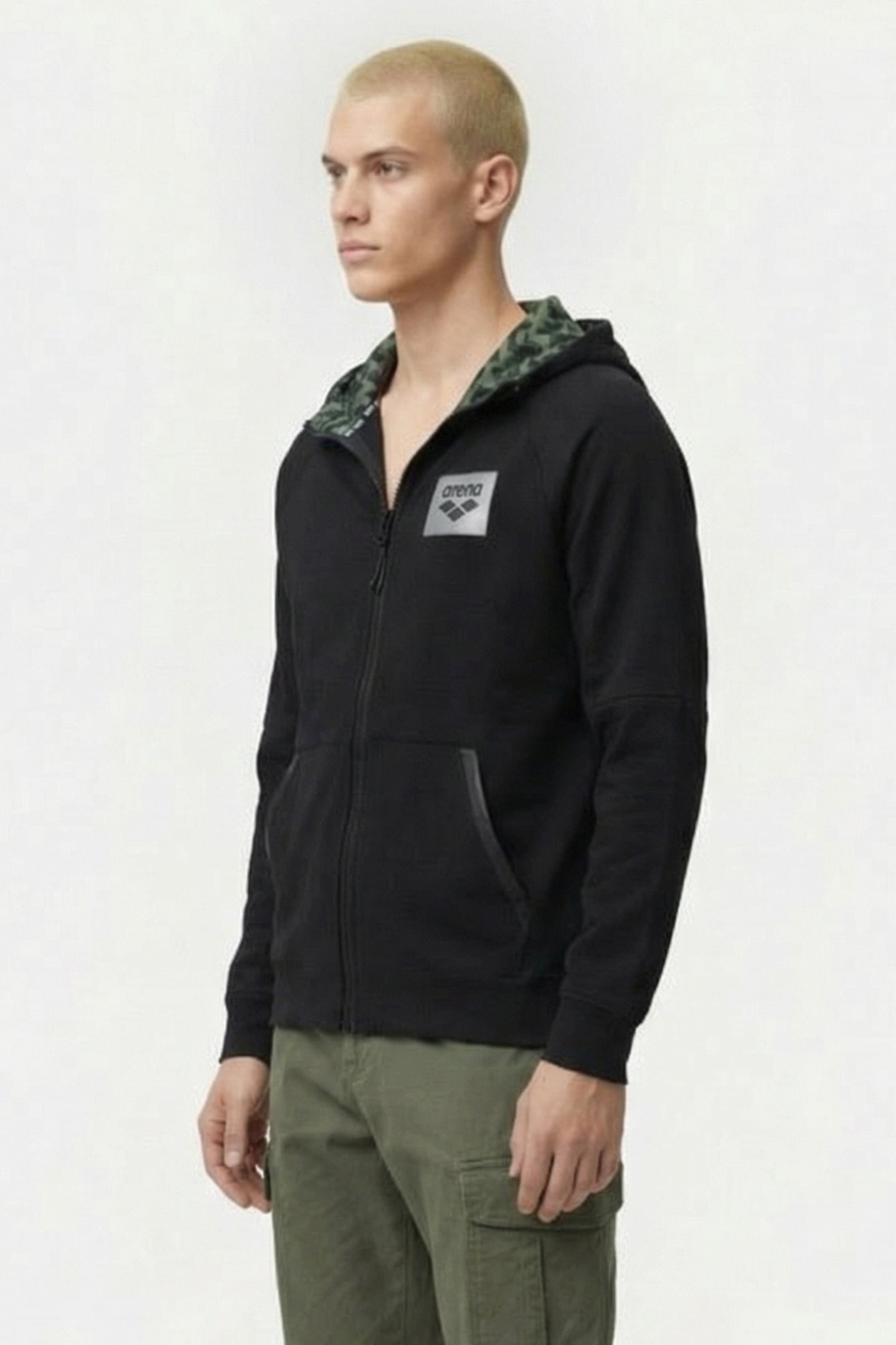 MAN HOODIE FULL ZIP BLACK 3