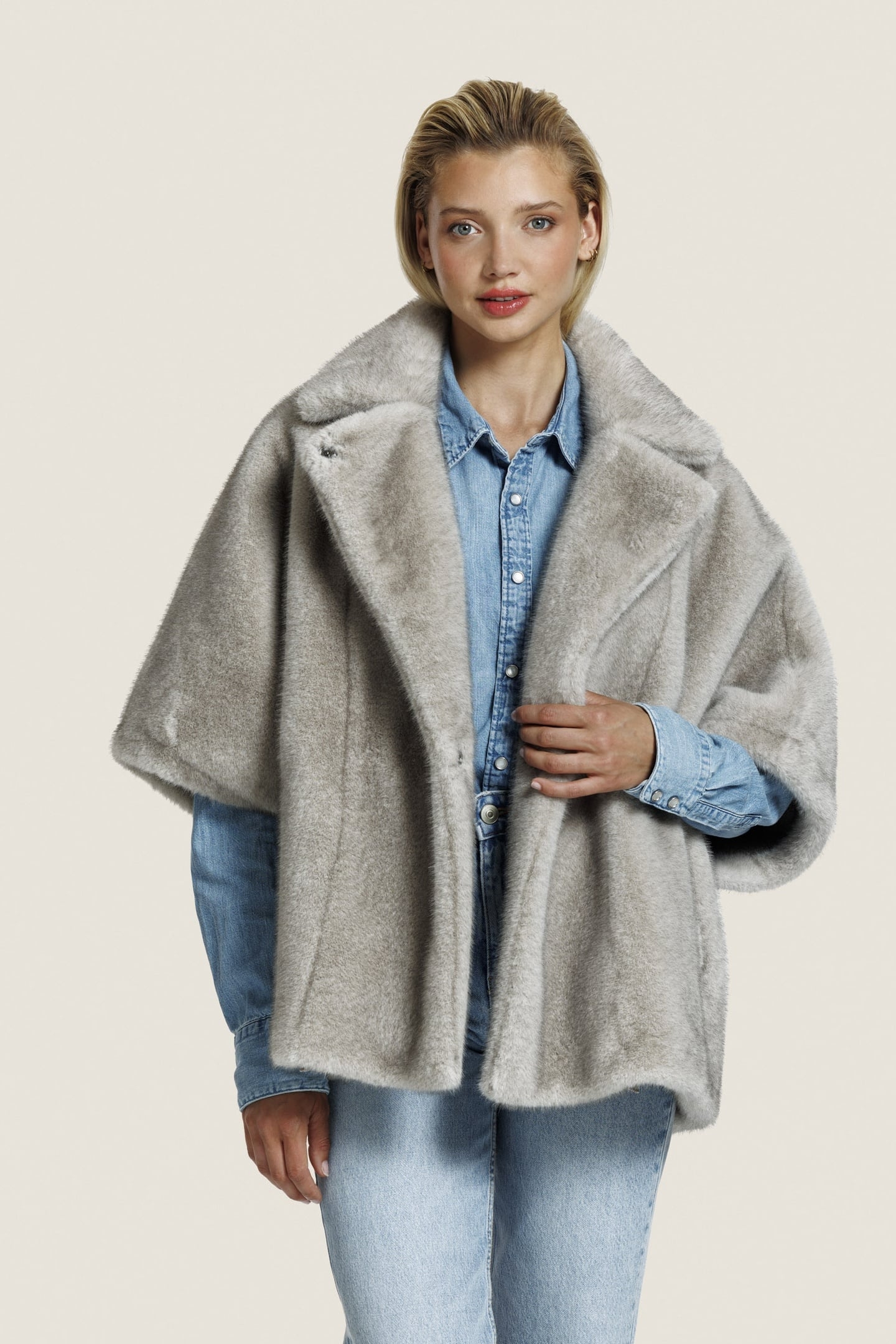 ELIN FUR JACKET CLAY 1