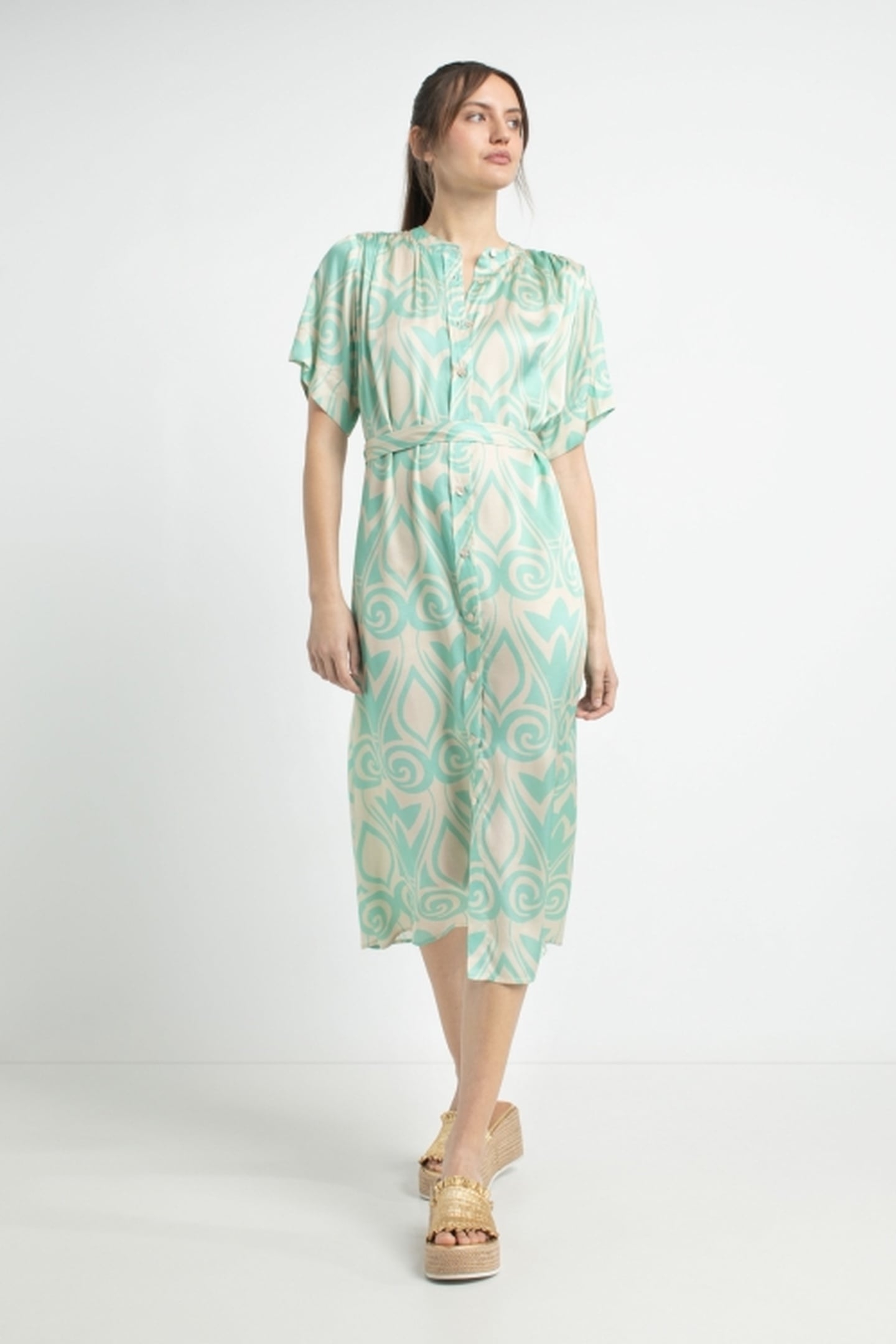 JOELLE DRESS JADE PRINT 1