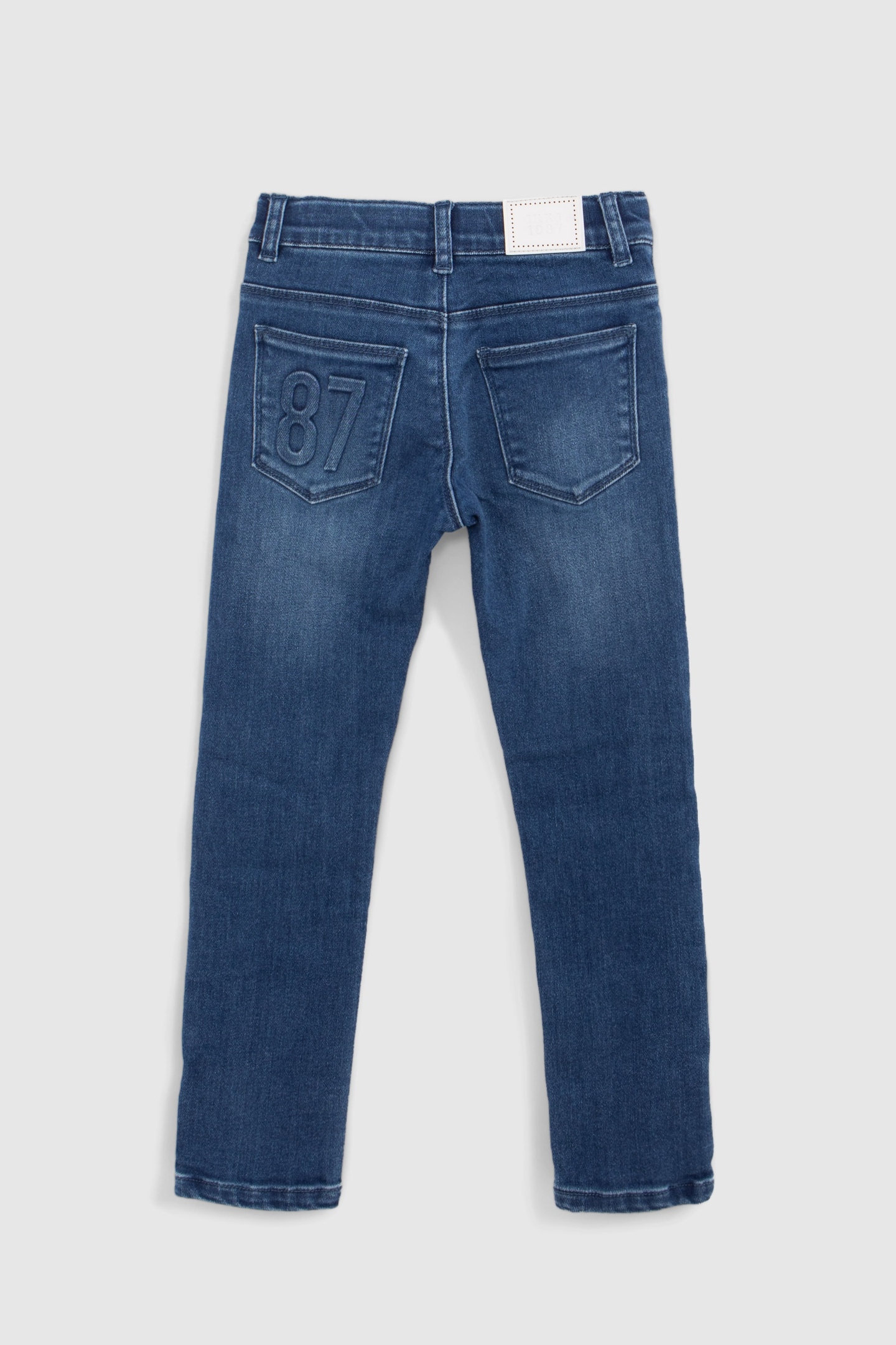 SLIM BLUE HEAVY-DUTY PRINT AND EMBOSSED JEANS FOR BOYS 2