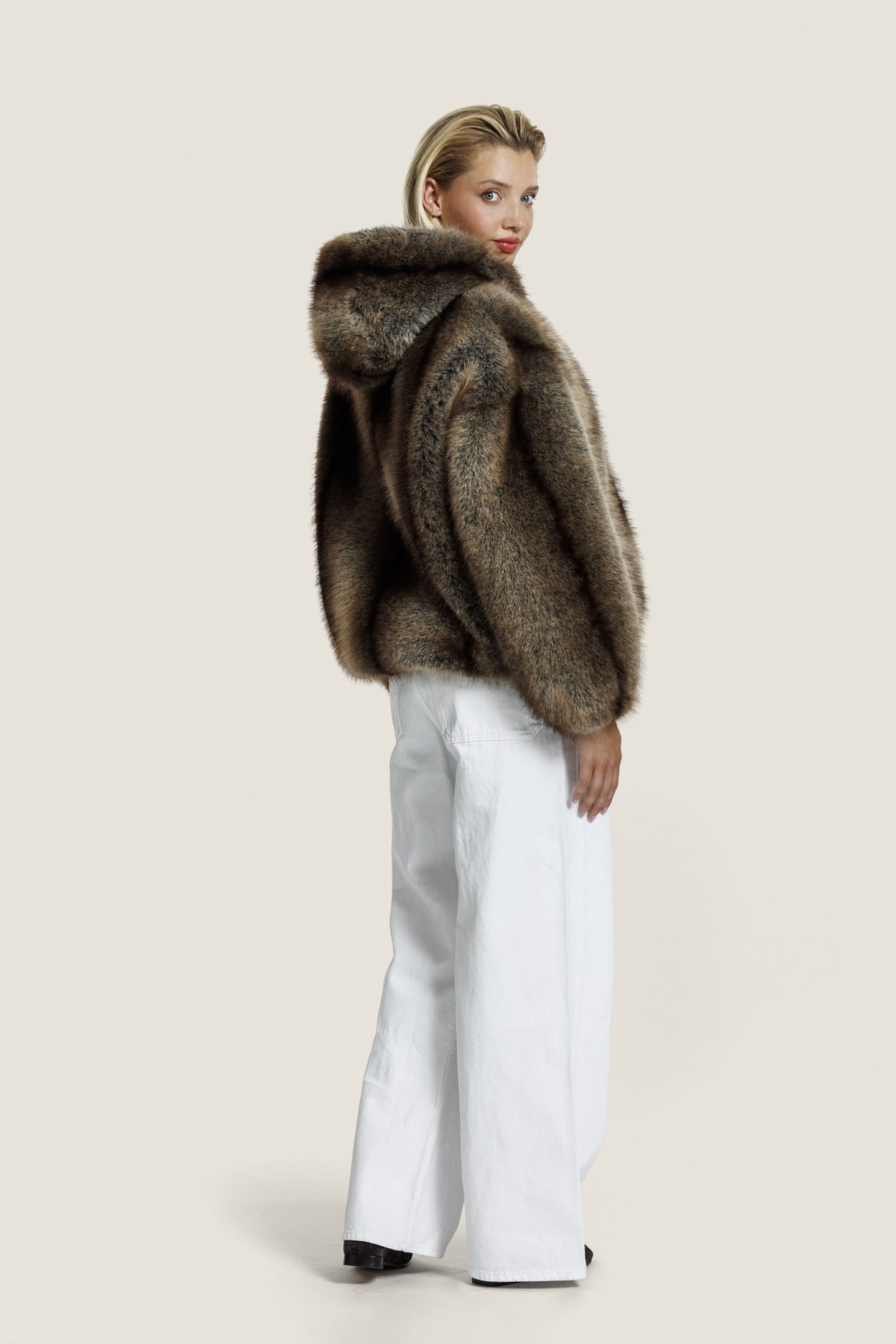 HAZEL FUR JACKET BROWN 4