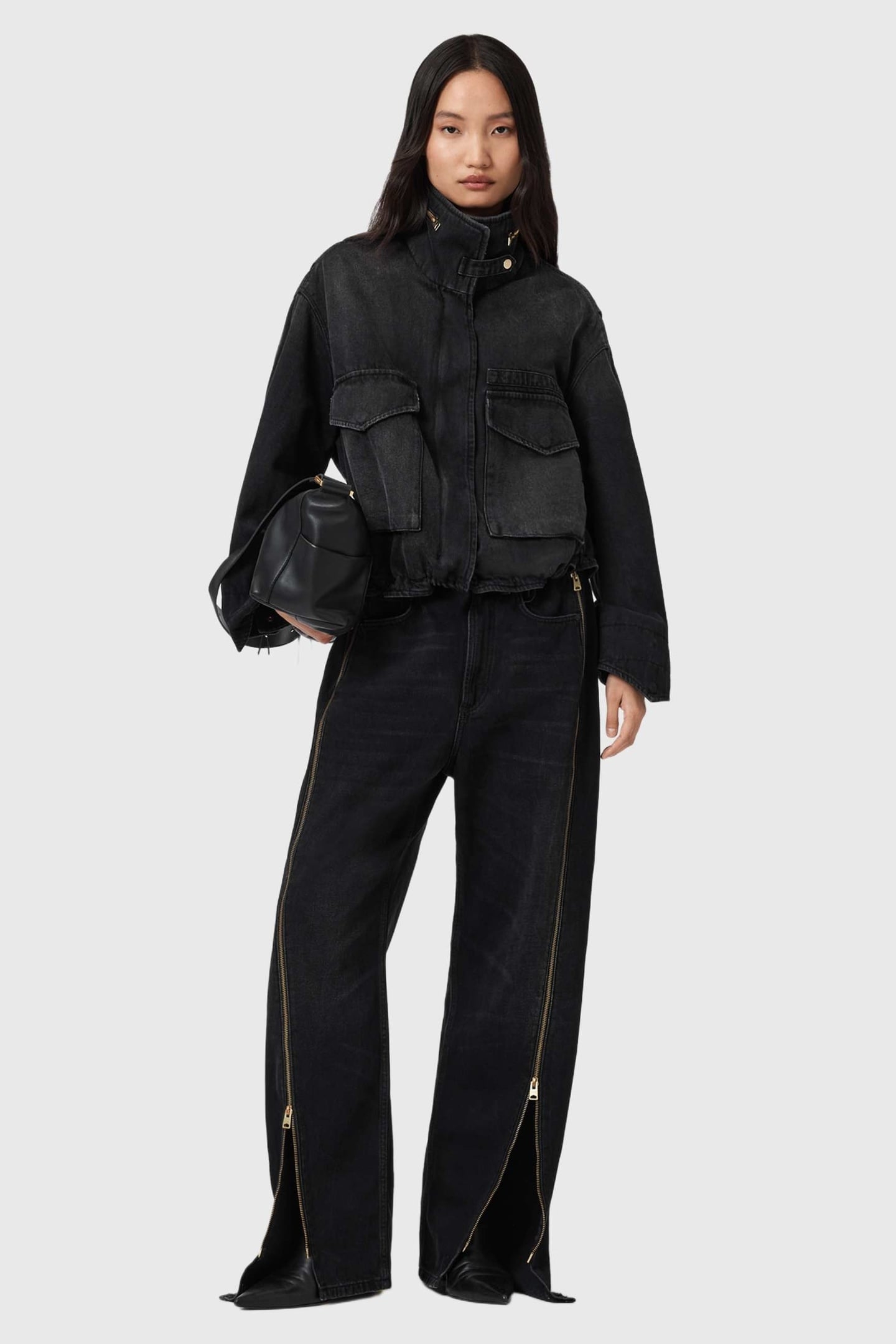 CLAY ZIP JACKET WASHED BLACK 3