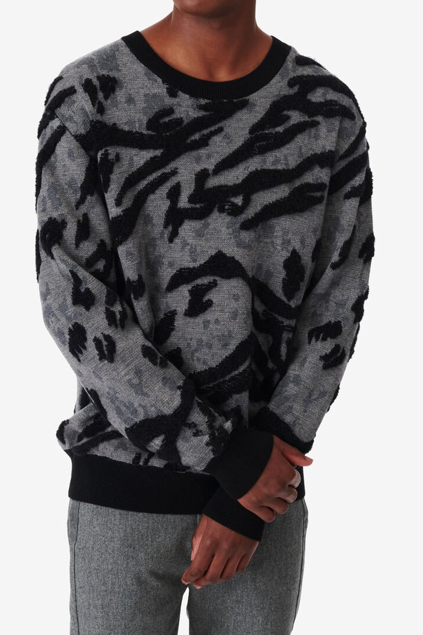 PULES PULLOVER PRINT ANIMAL GREY 1