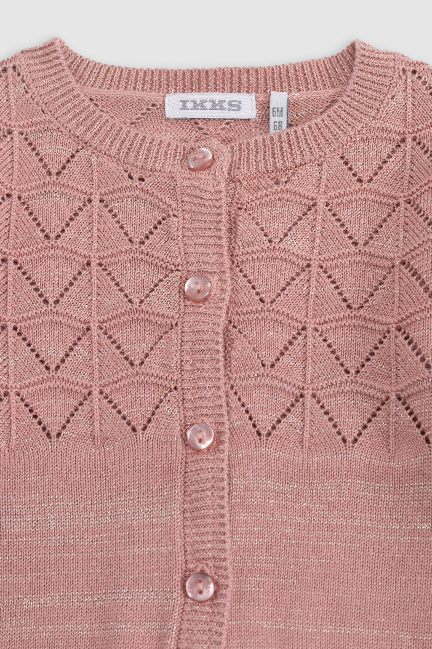OPENWORK PINK LUREX CARDIGAN 4