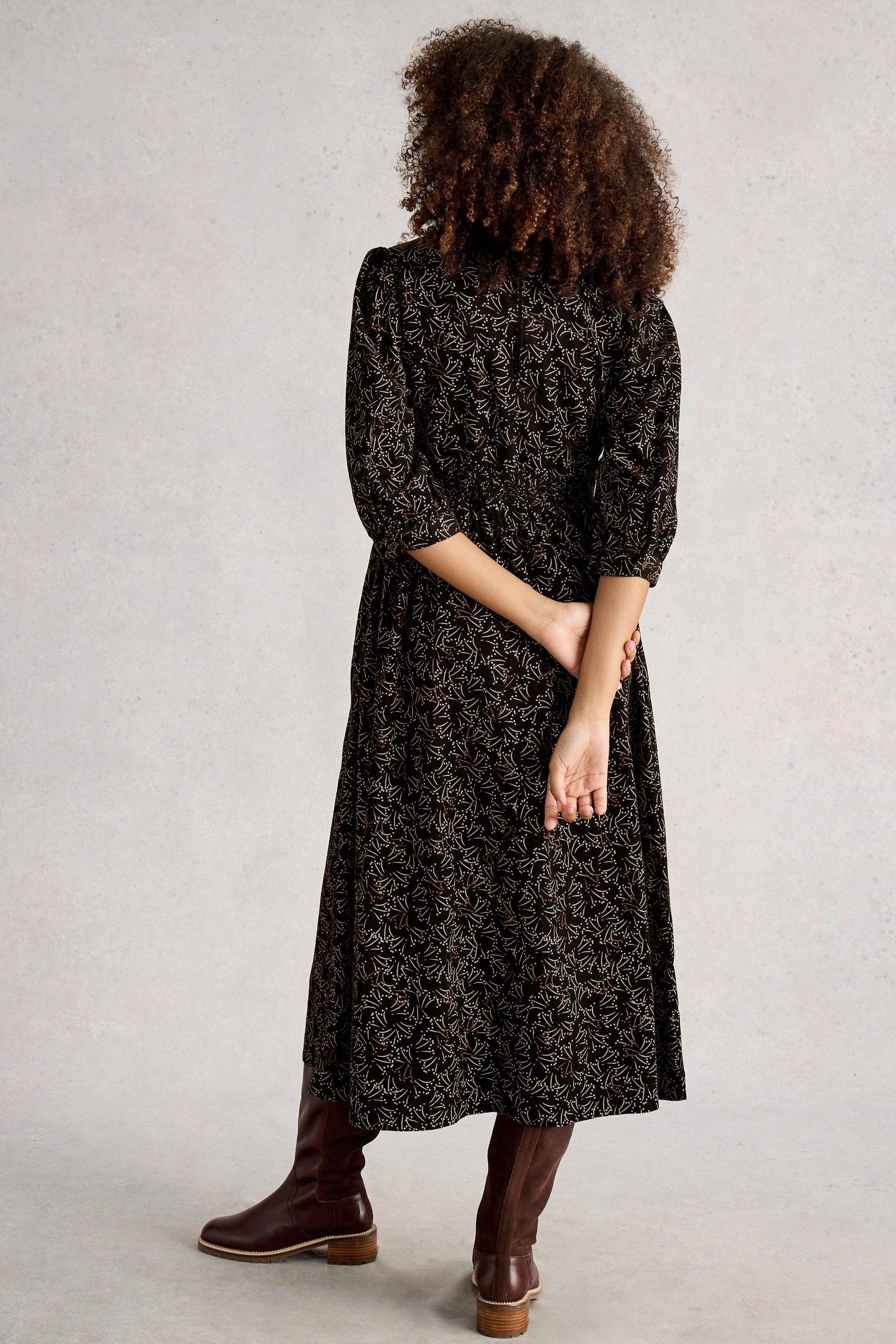 LUCY CORD DRESS BLACK MULTI 2