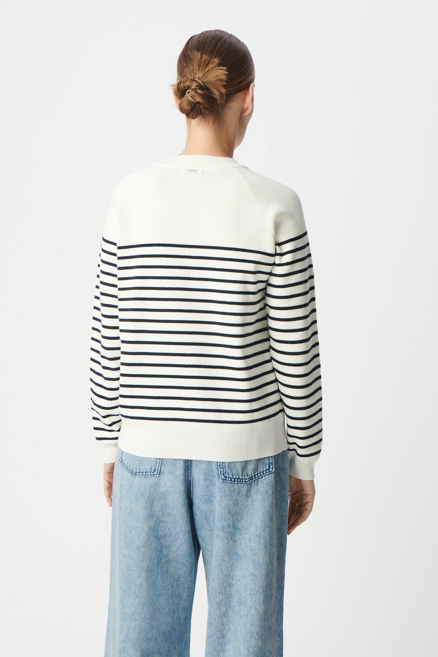 STRIPED KNITTED SAILOR SWEATER WITH ENGRAVED BUTTONS 3