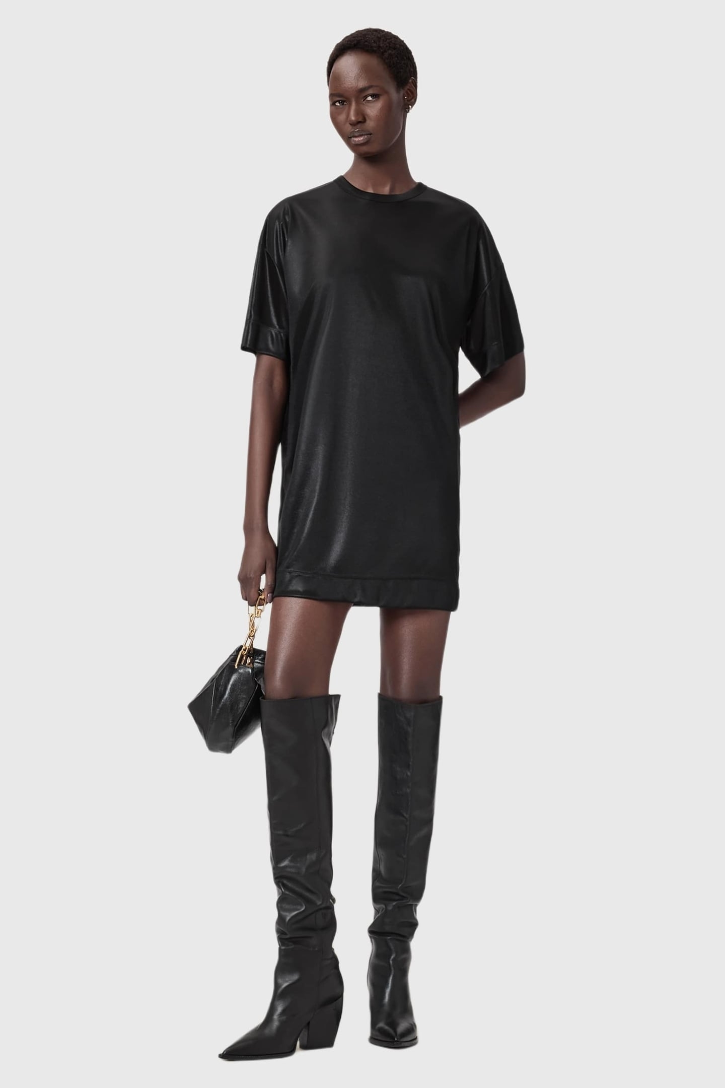 SPARKLE TEE DRESS BLACK 3