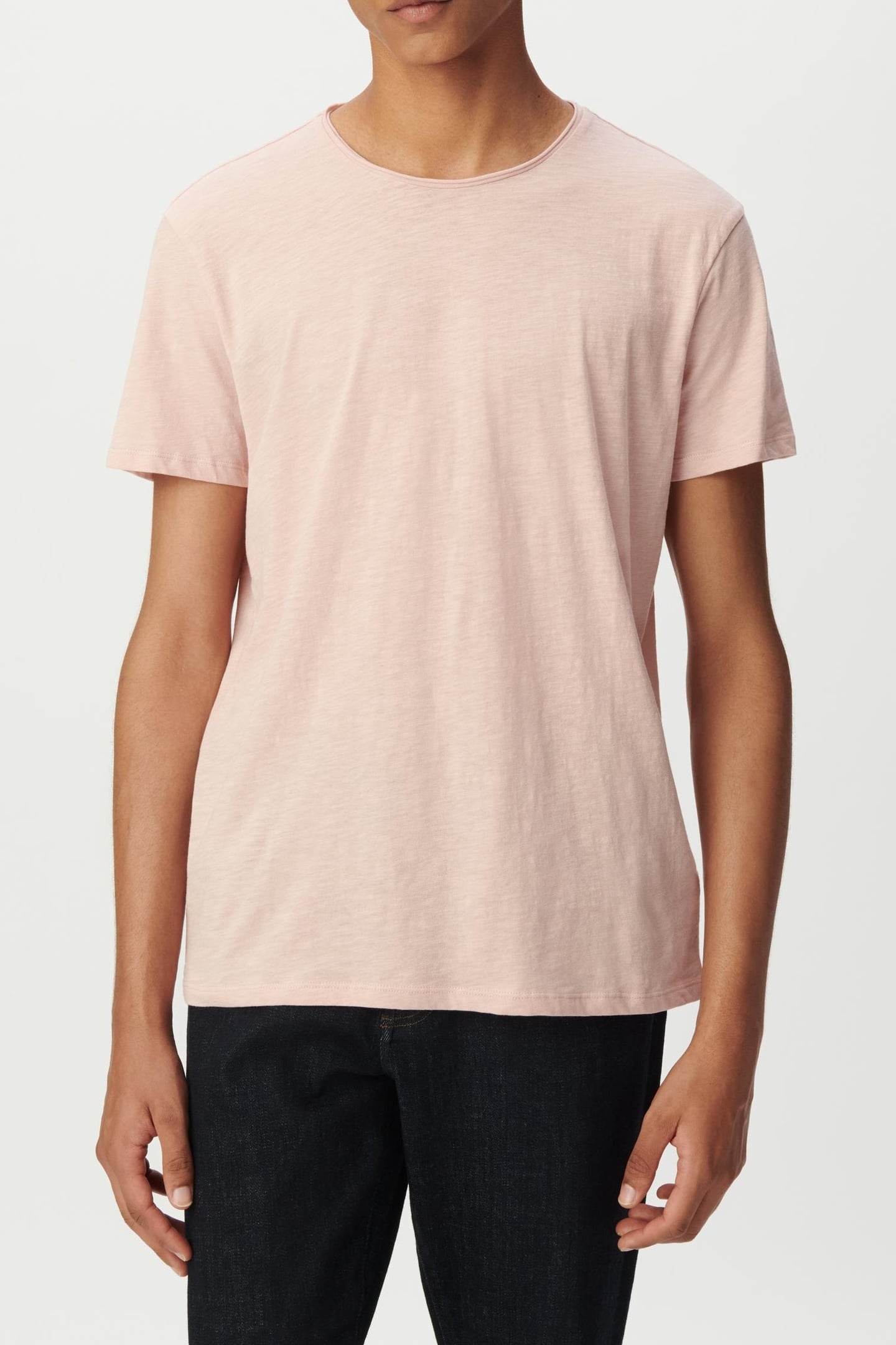 PINK ORGANIC COTTON ESSENTIAL CREW NECK T-SHIRT 1
