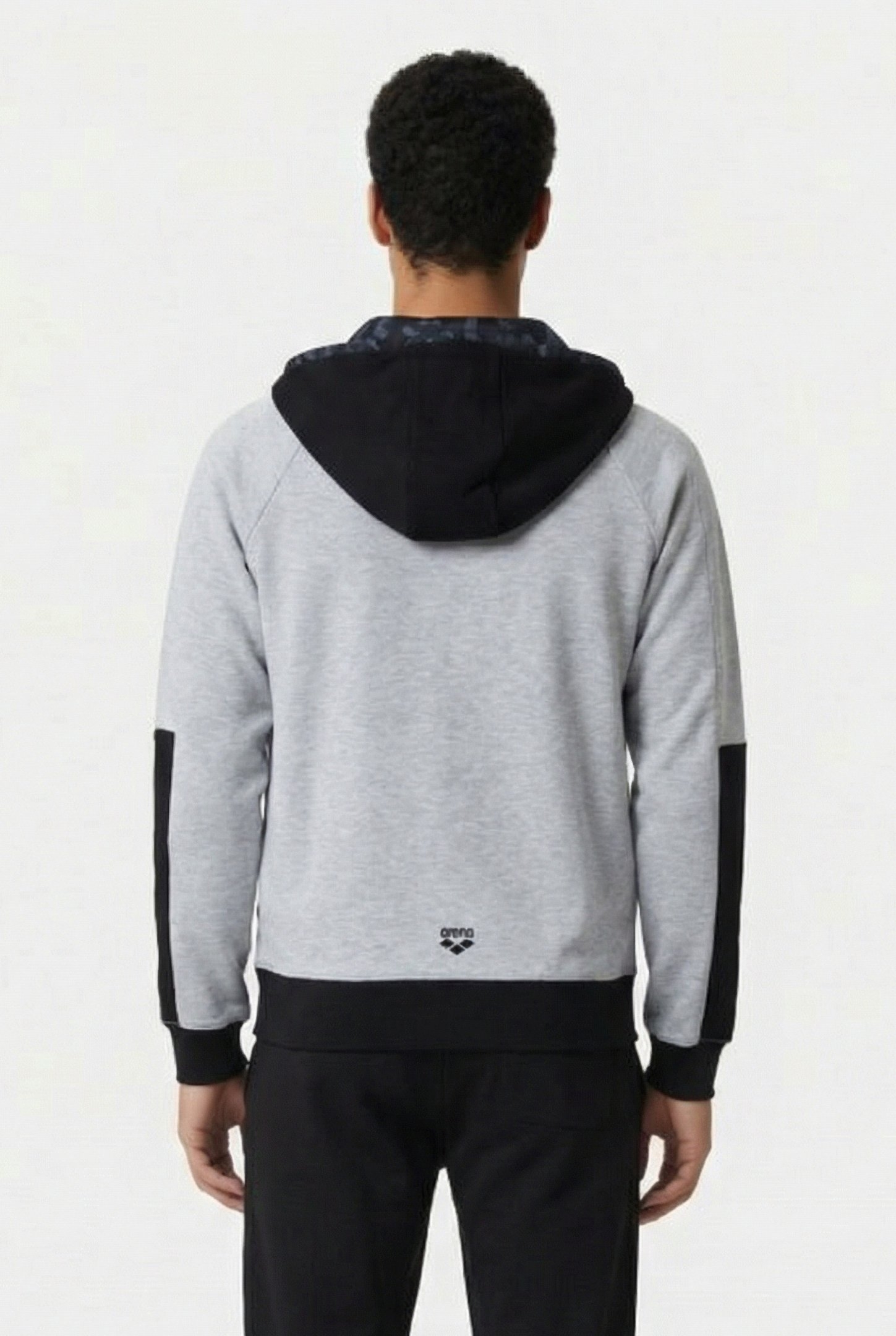 MAN HOODIE FULL ZIP LIGHT GREY MELANGE 2