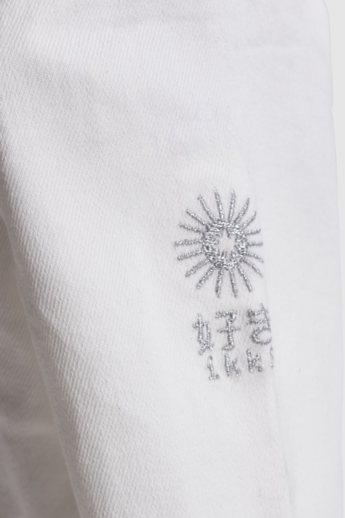 ECRU DENIM BIKER JACKET 5