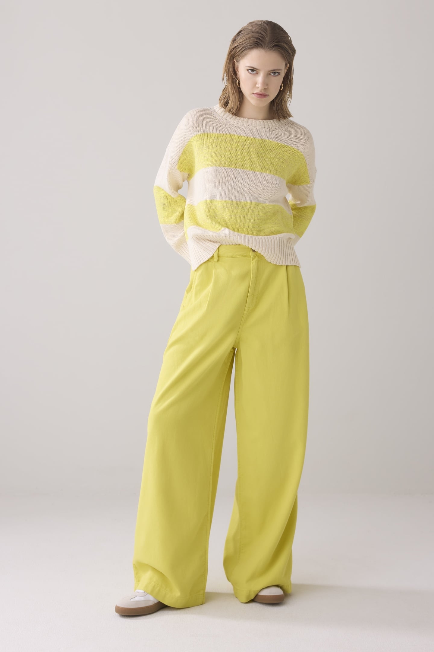 WIDELEG PANT SWAY TENCEL MIMOSA YELLOW 1