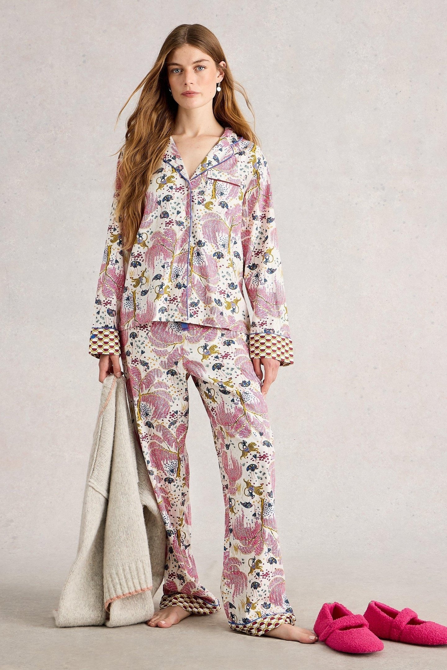 NINA ORGANIC PJ SHIRT NATURAL PRINT 1