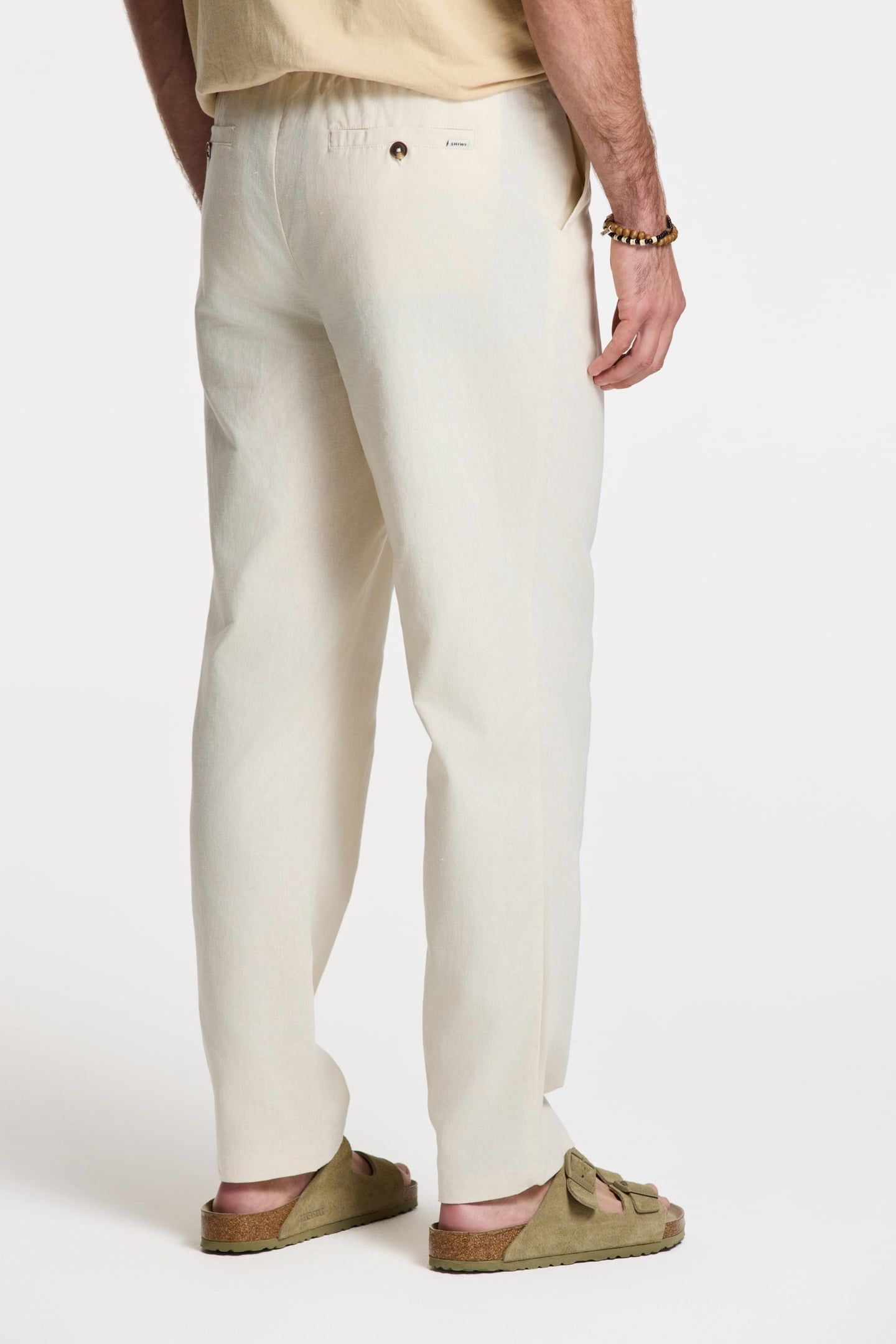 LUKE LINEN TROUSERS SOLID BEIGE 4