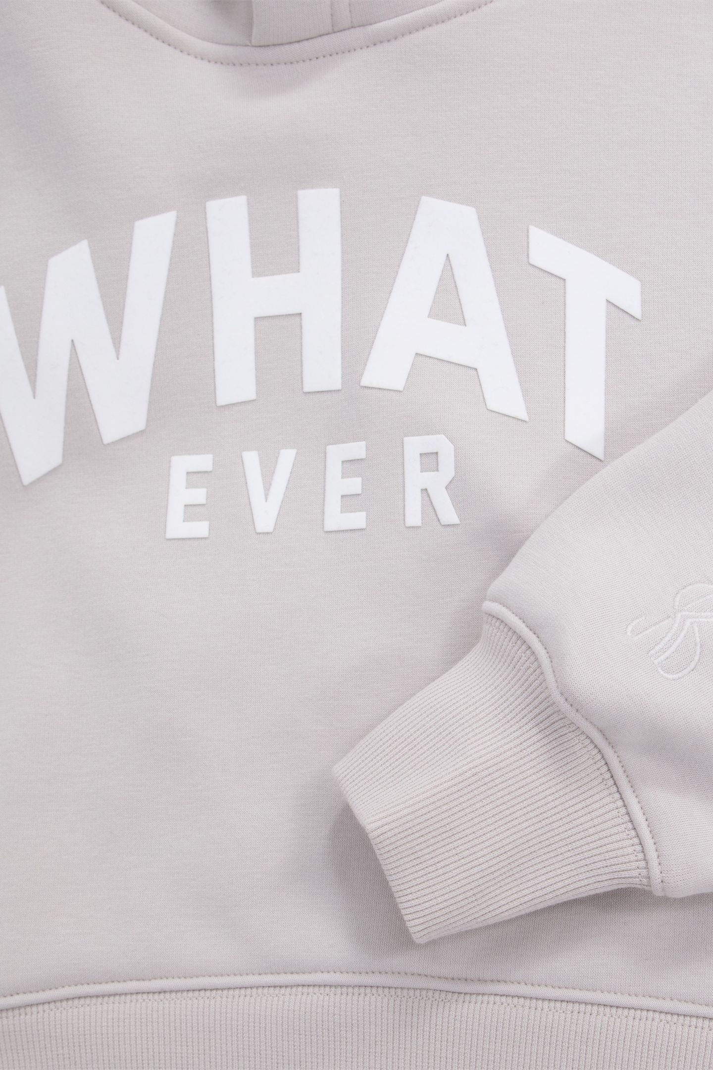 GIRL'S BEIGE CROPPED FLOCKED MESSAGE SWEATER 5