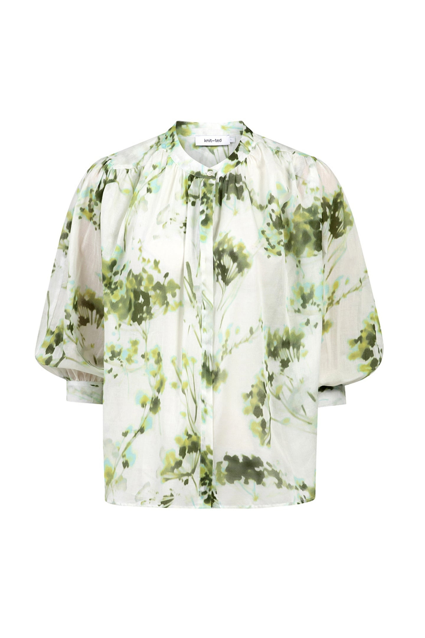 KITTY BLOUSE GREEN FLOWER 5