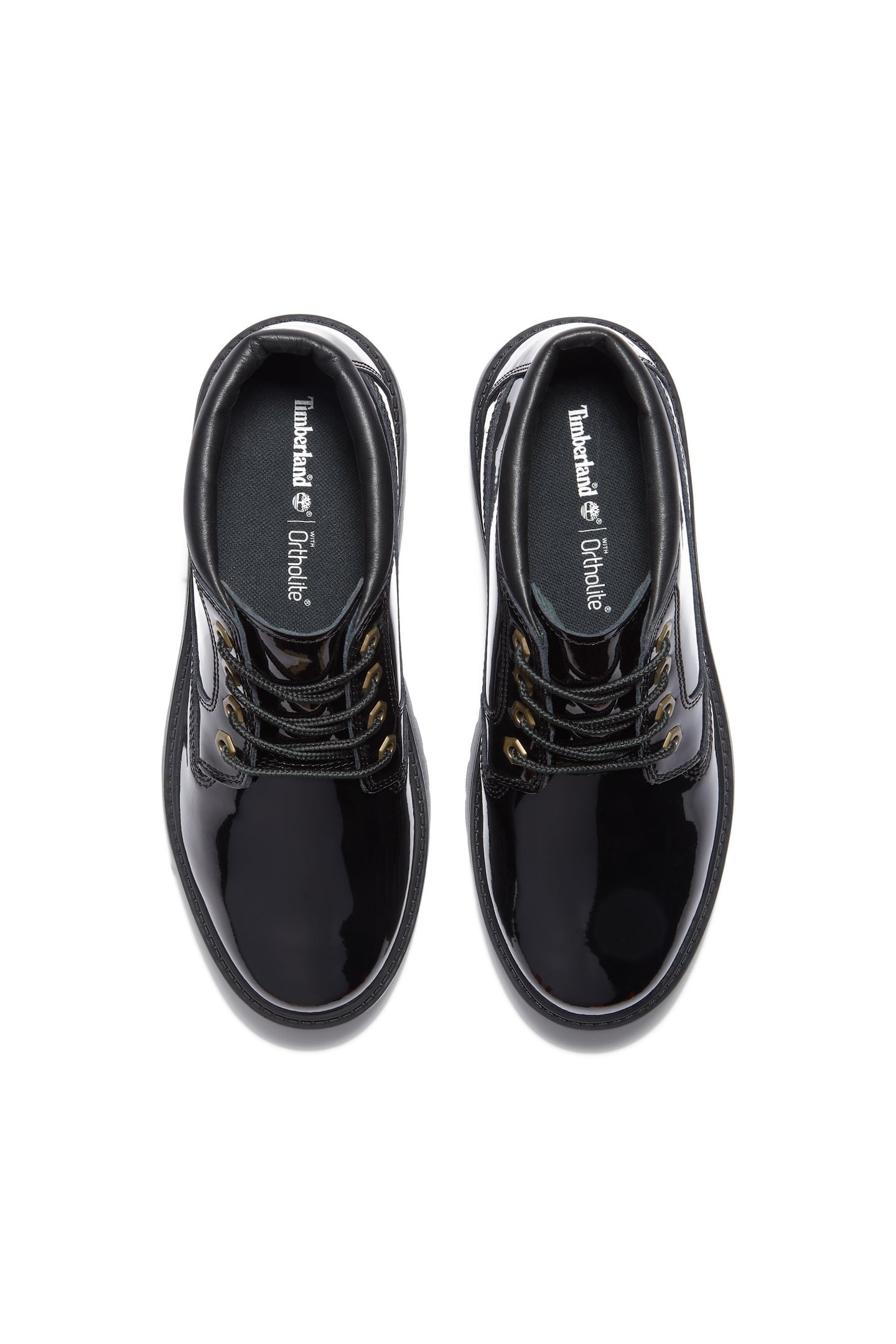 STONE STREET MID LACE UP WATERPROOF BOOT BLACK PATENT LEATHE 6