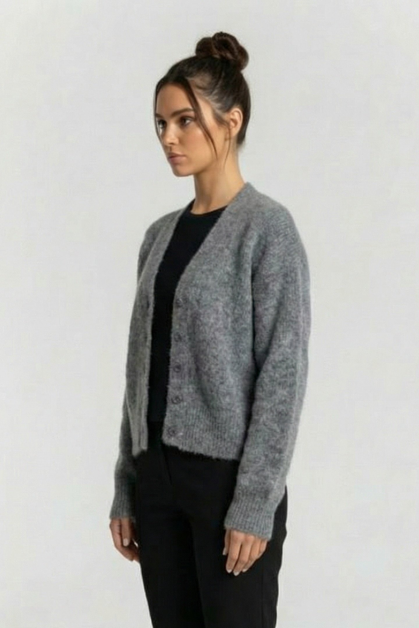 JADE CARDIGAN DARK GREY MELANGE 3