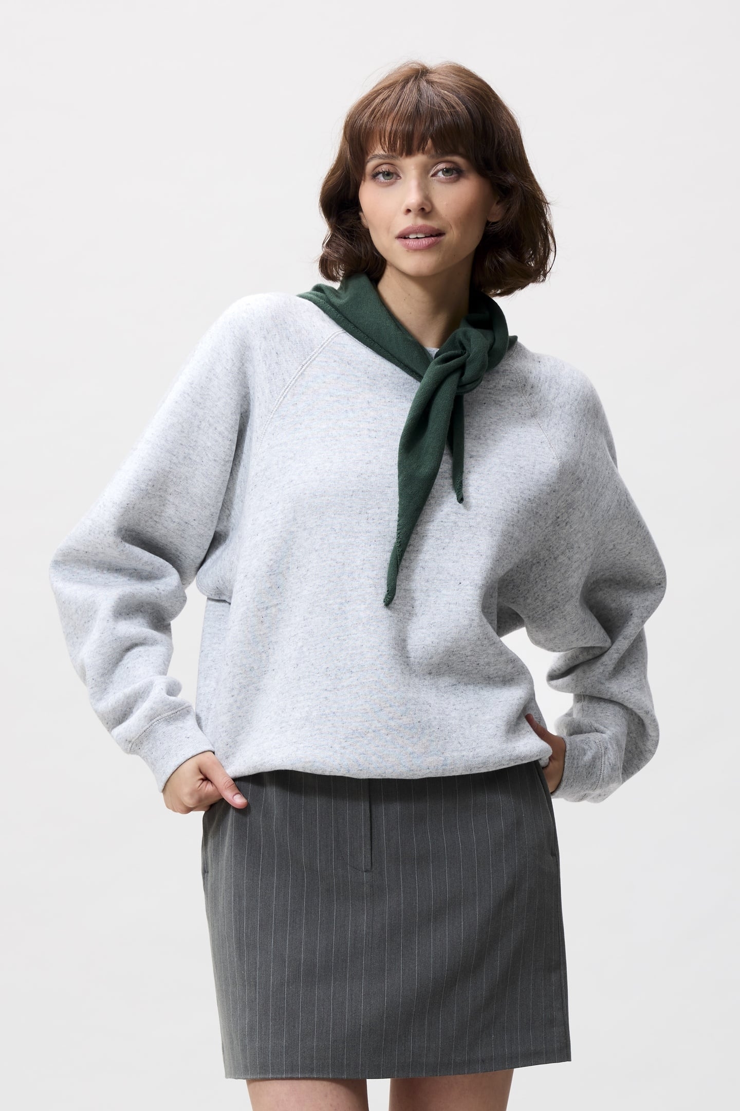 RAGLAN SWEATER GREY MELANGE 2